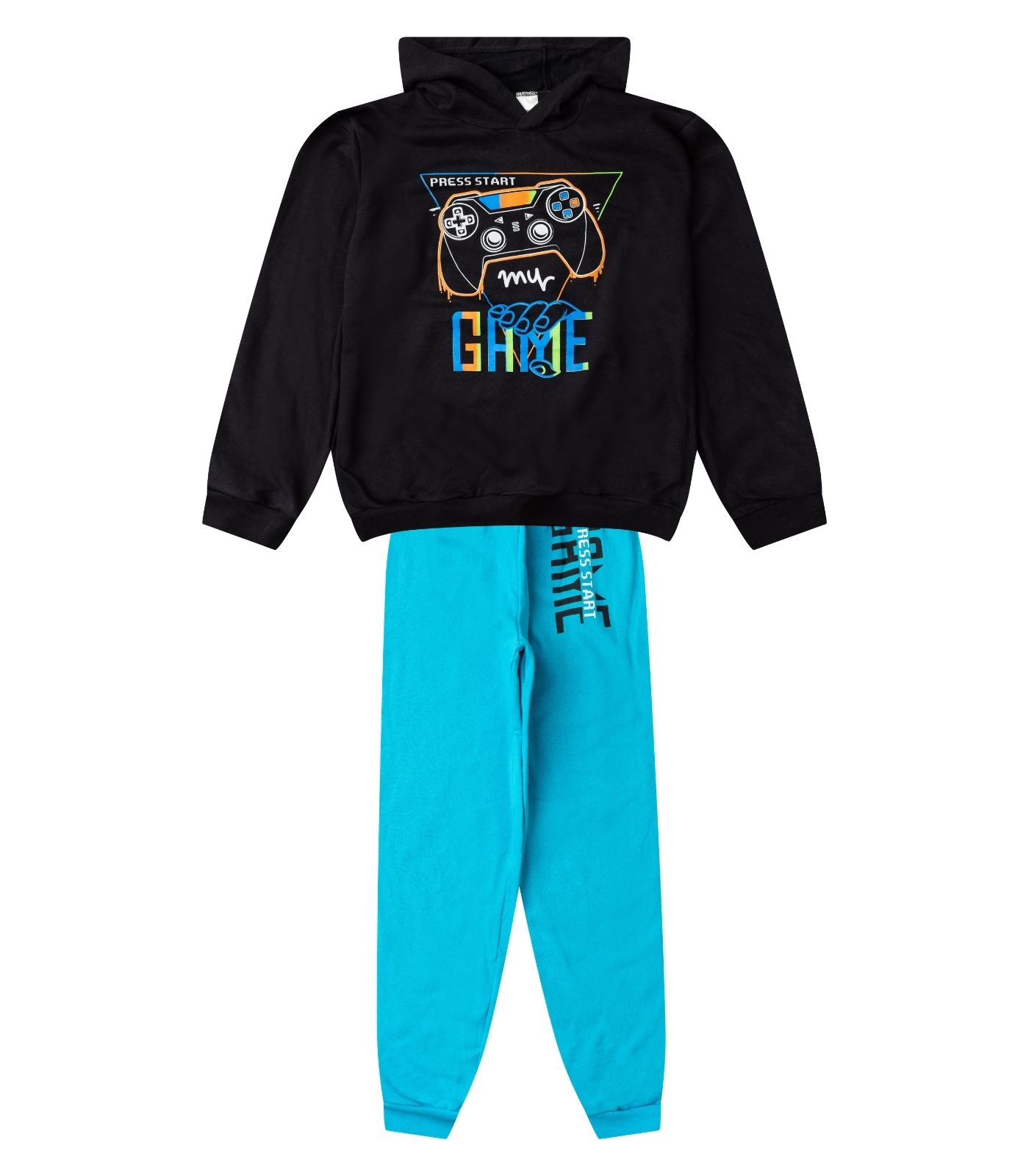 Conjunto Moletom Menino Blusão E Calça Select Preto