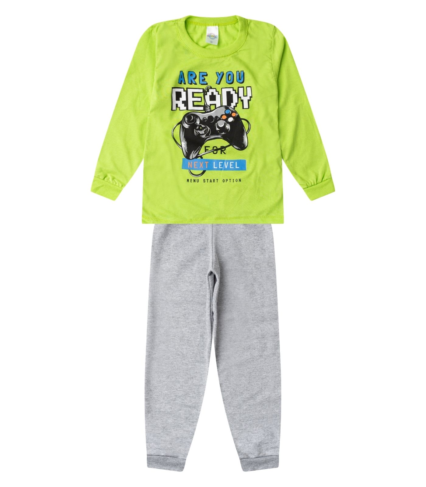 Conjunto Menino Blusa Longa E Calça Select Verde