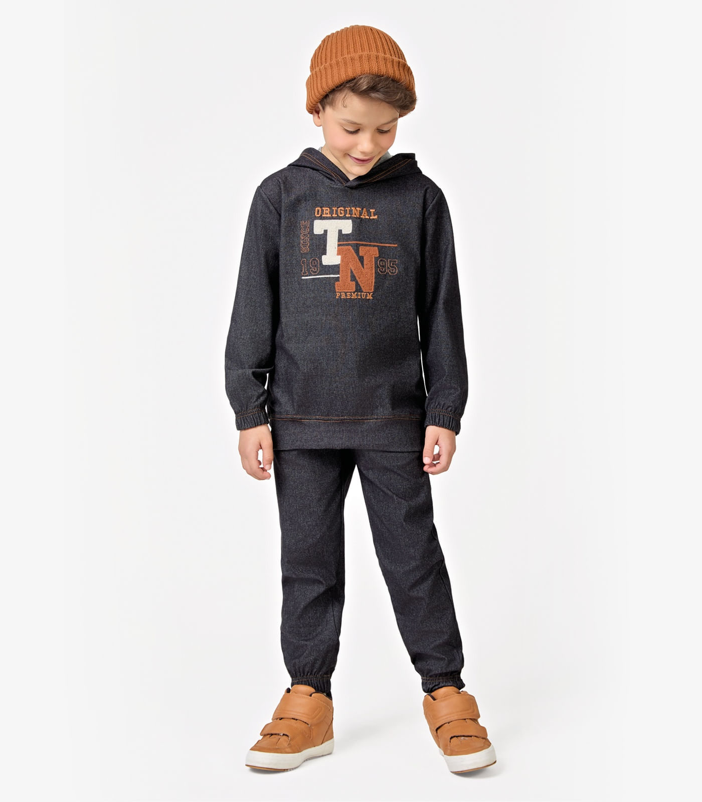 Conjunto Blusão com Capuz e Calça Trick Nick Preto