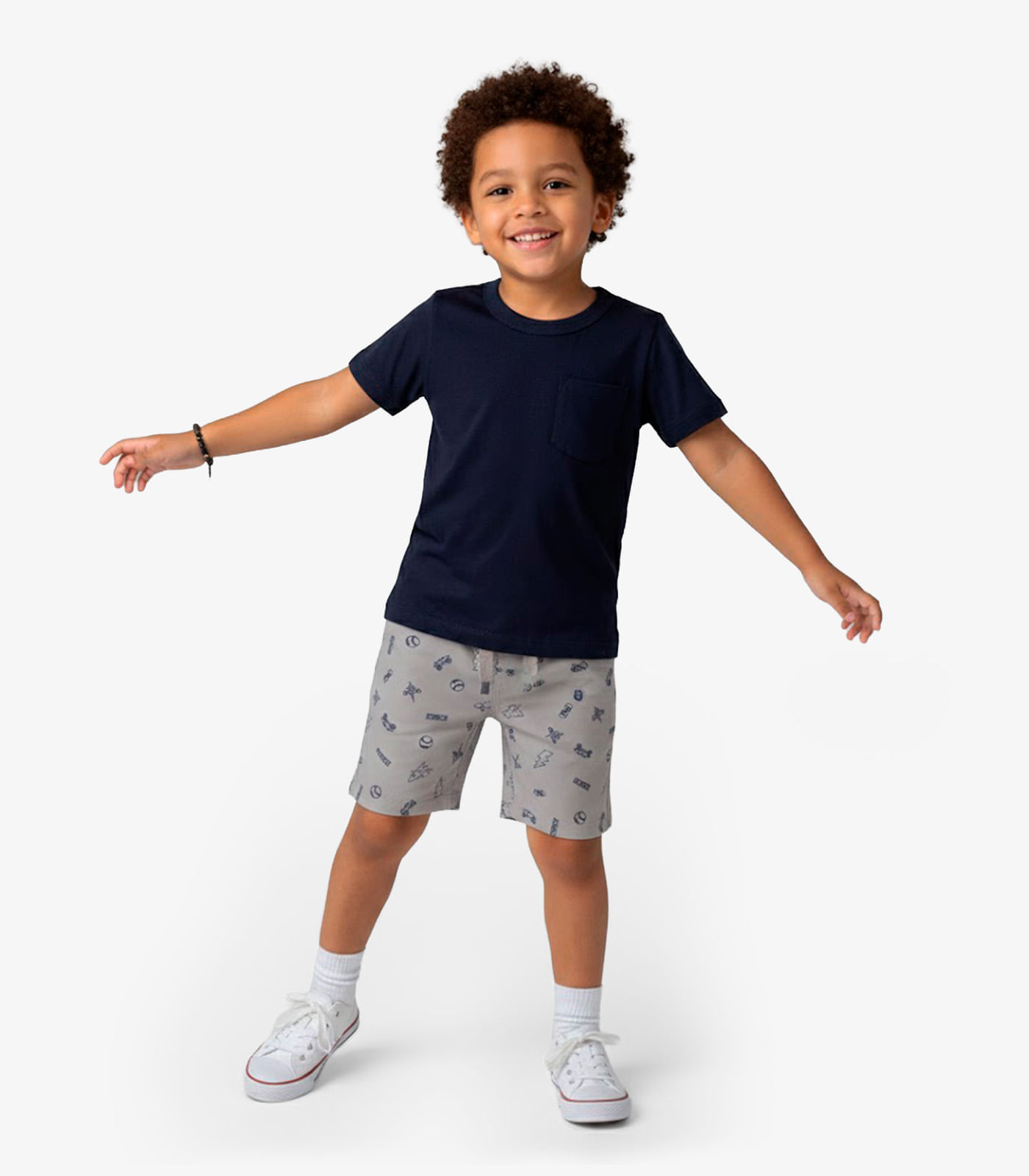 Conjunto Infantil Camiseta Com Bermuda Select Azul