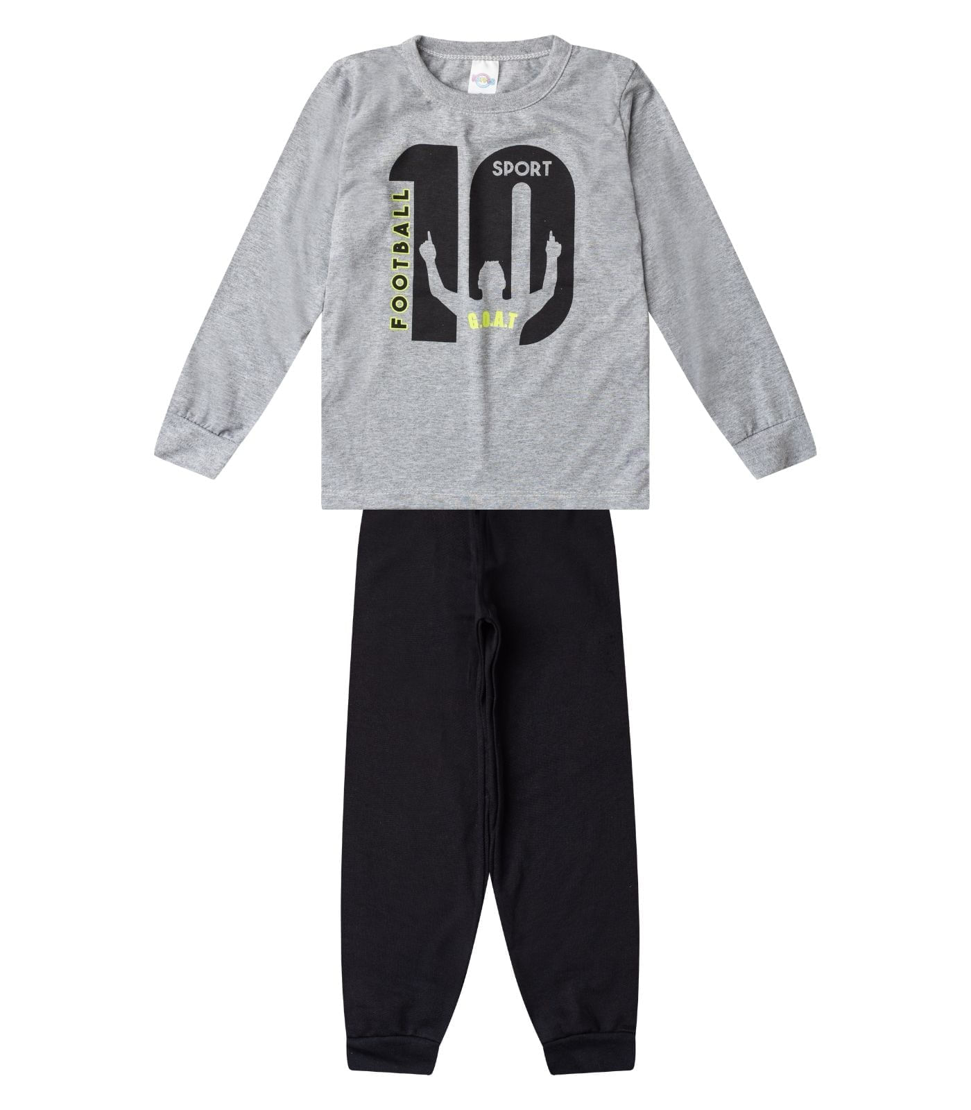Conjunto Menino Blusa Longa E Calça Select Cinza