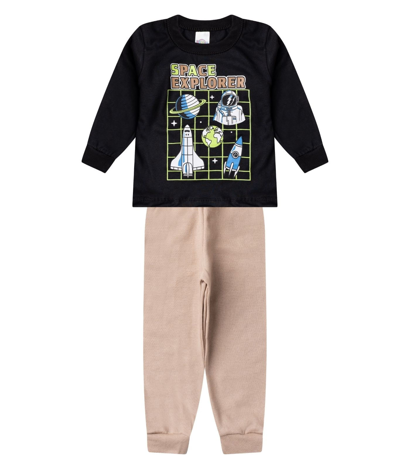 Conjunto Menino Blusa Longa E Calça Select Preto