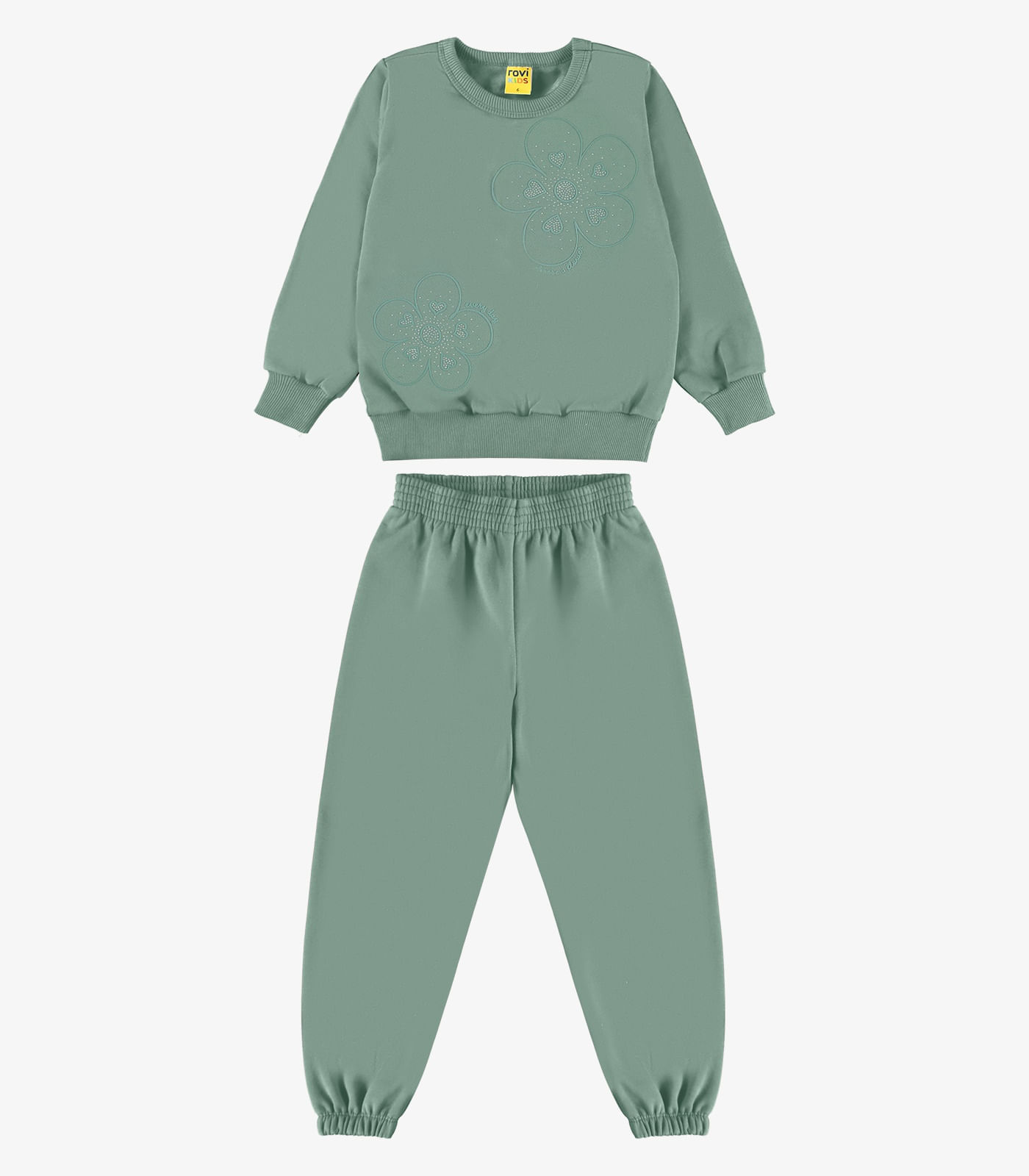Conjunto Blusão com Calça Moletom Rovi Kids Verde