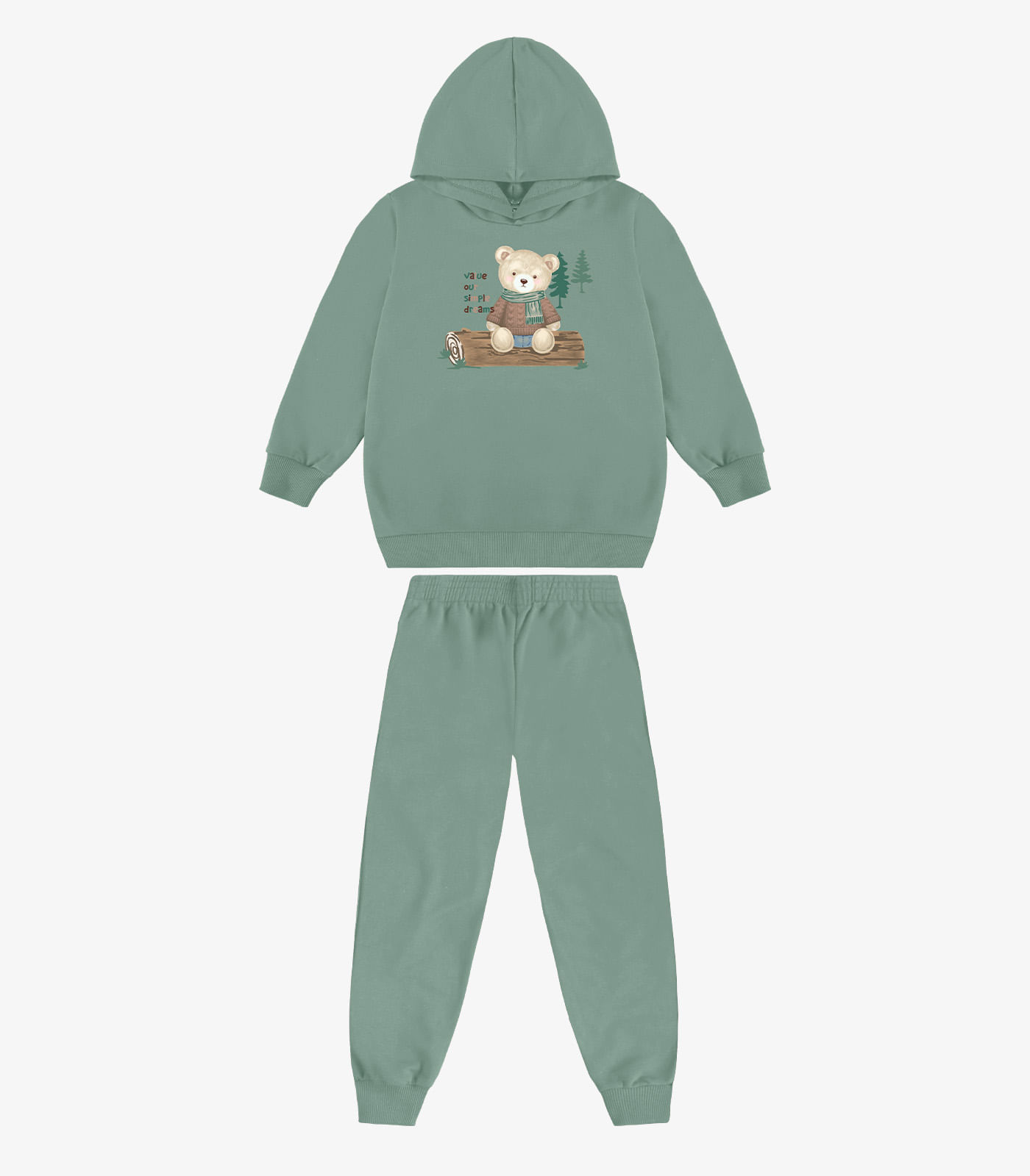 Conjunto Blusão Com Calça Masculino Rovi Kids Verde