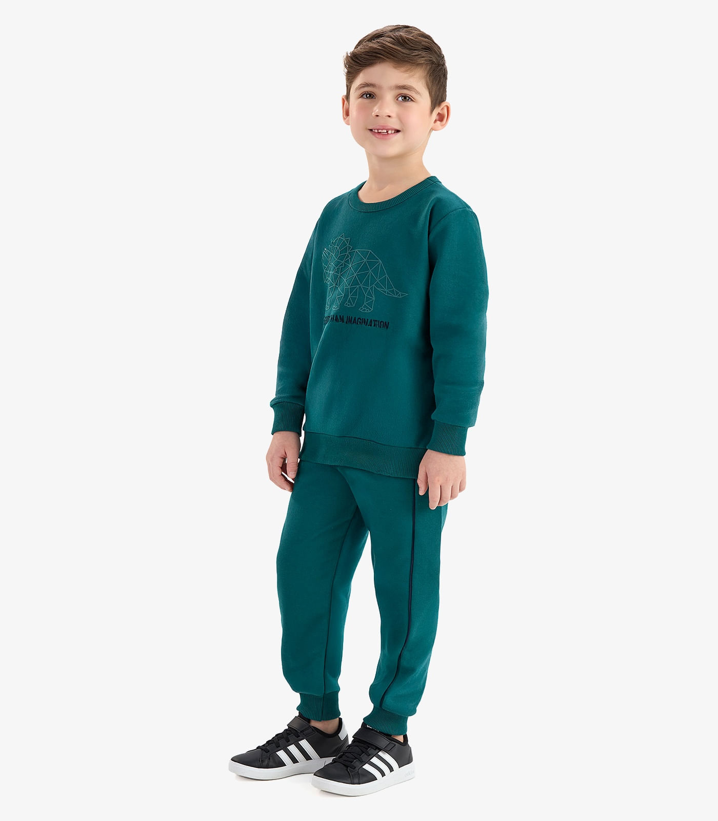 Conjunto Blusão e Calça Moletom Rovi Kids Verde