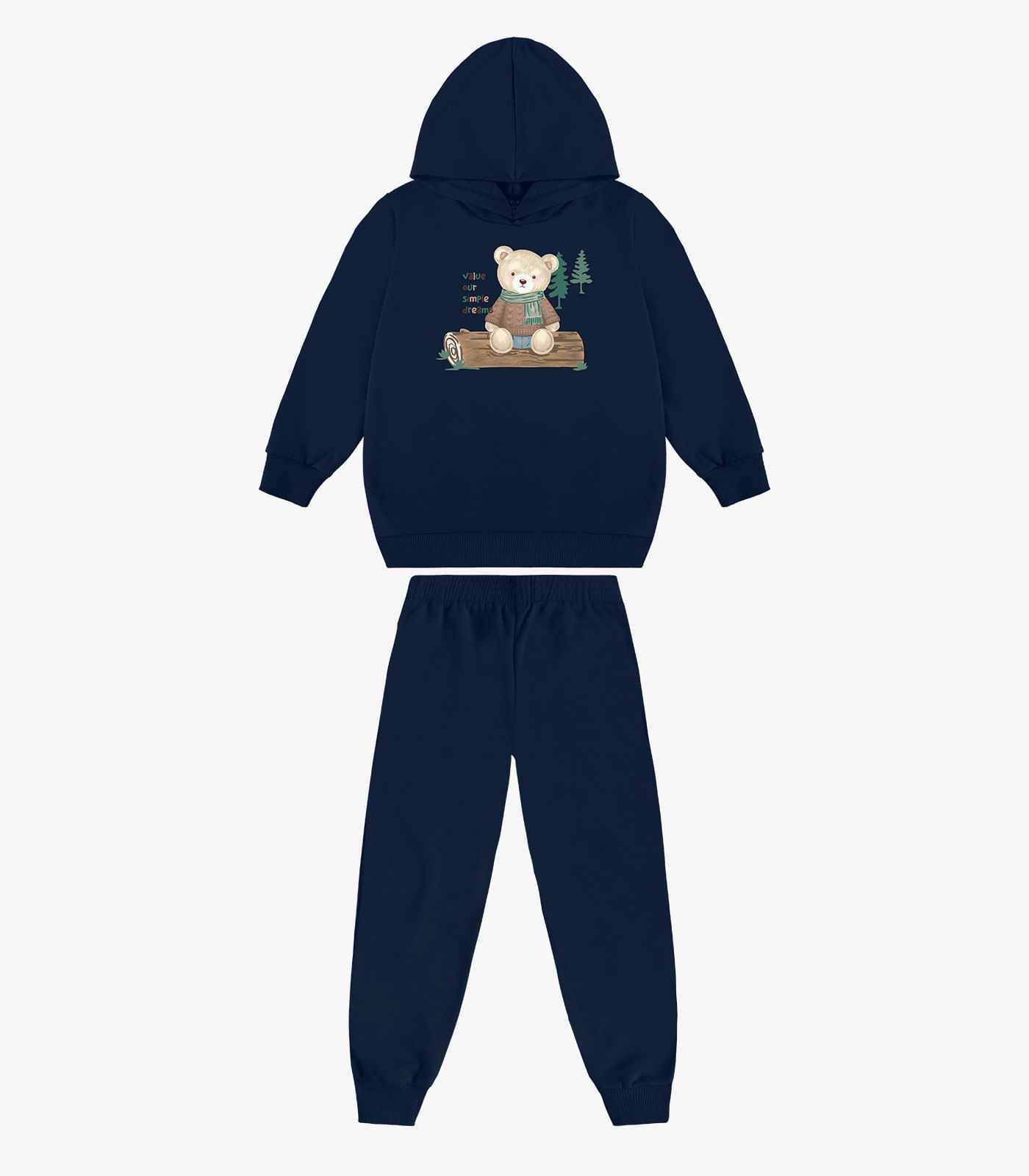 Conjunto Blusão Com Calça Masculino Rovi Kids Azul