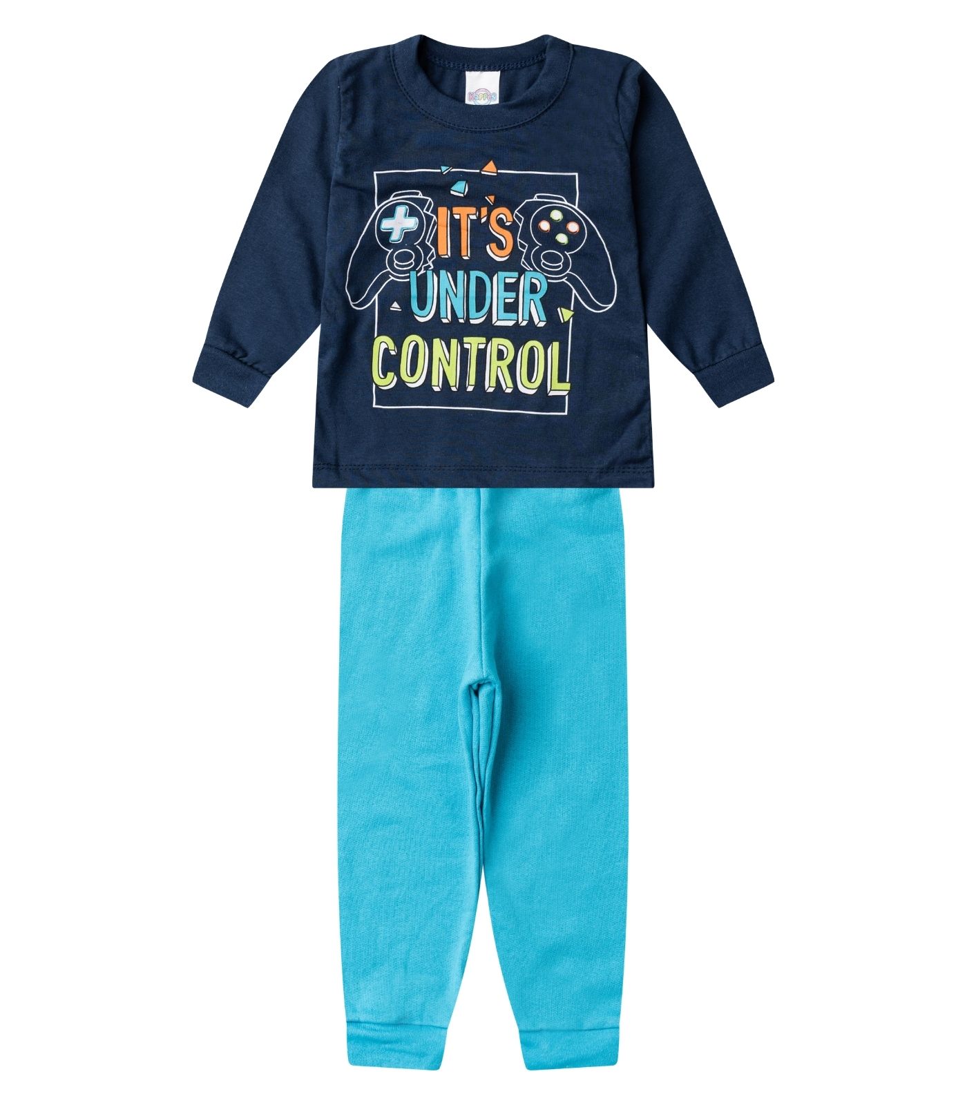 Conjunto Menino Blusa Longa E Calça Select Azul
