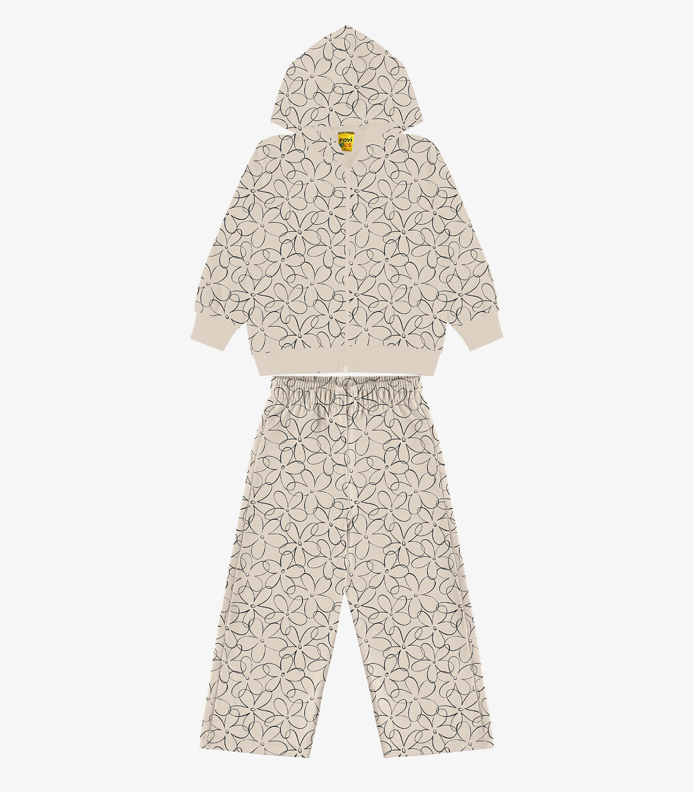 Conjunto Jaqueta com calça Feminino Rovi Kids Bege