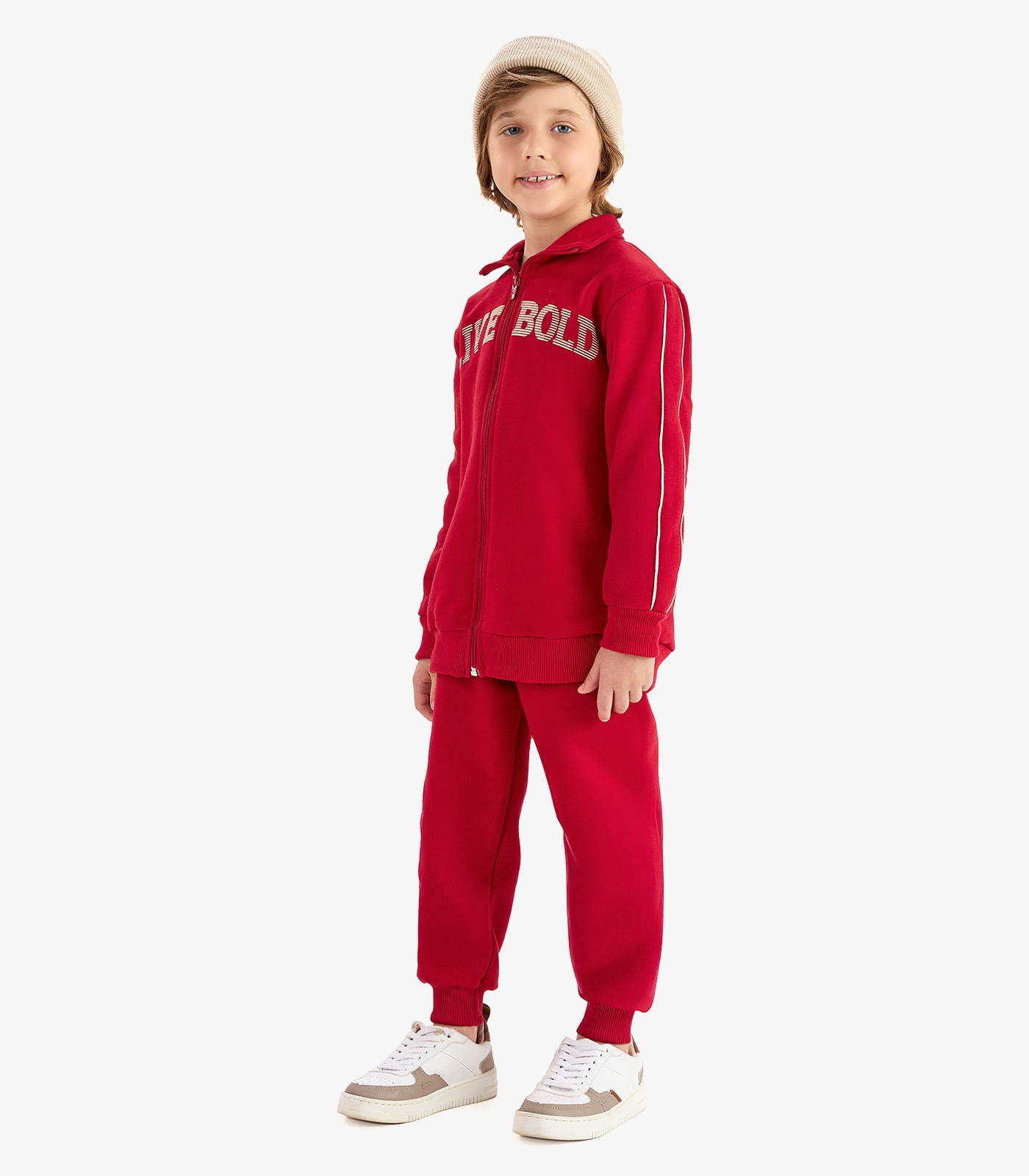Conjunto Jaqueta com Calça Moletom Rovi Kids Vermelho