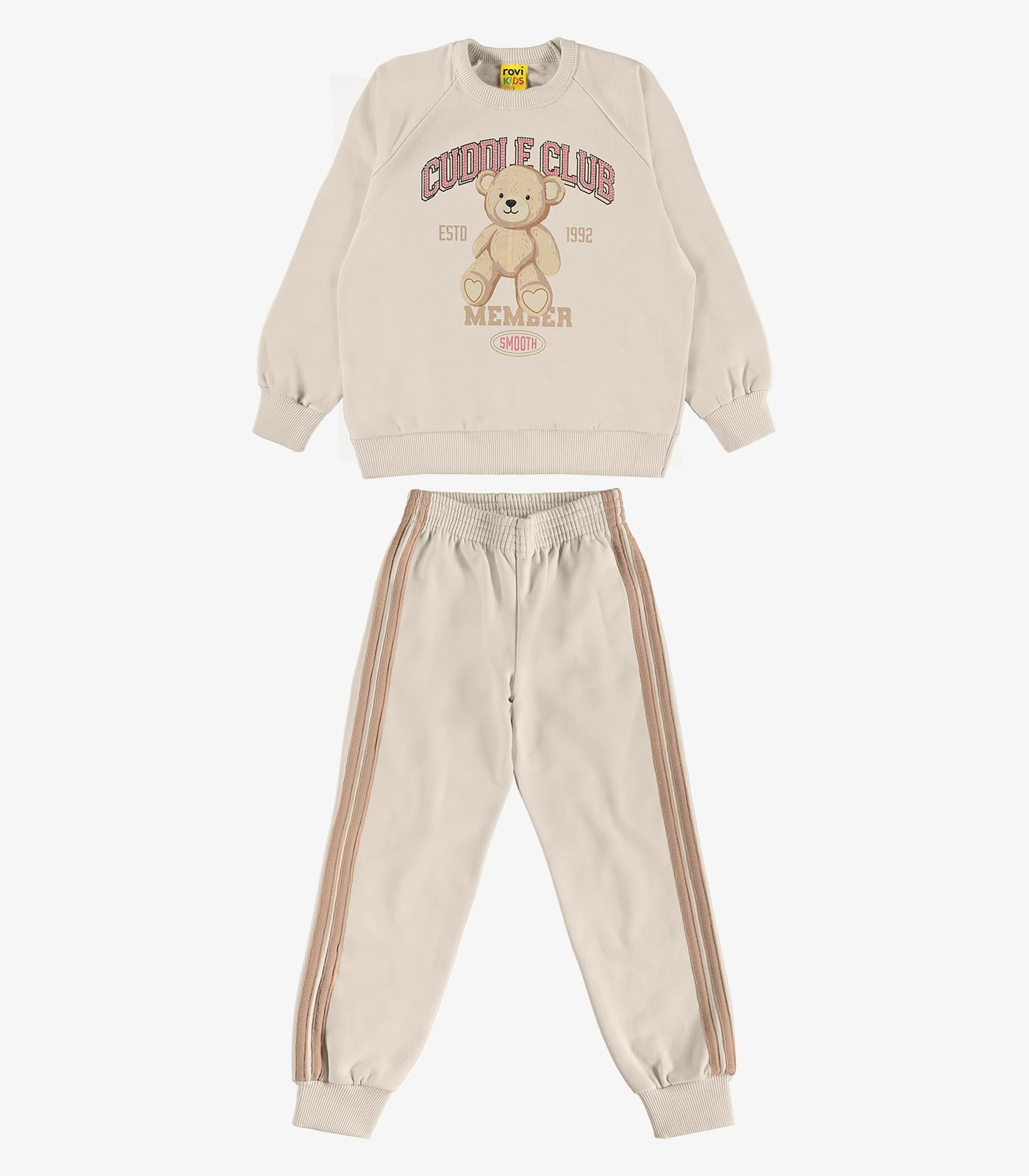 Conjunto Blusão com Legging Moletom Rovi Kids Bege