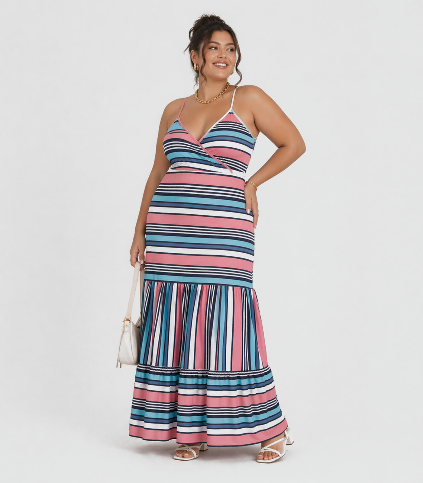 Vestido Feminino Longo De Alcinha Midsize Select Rosa
