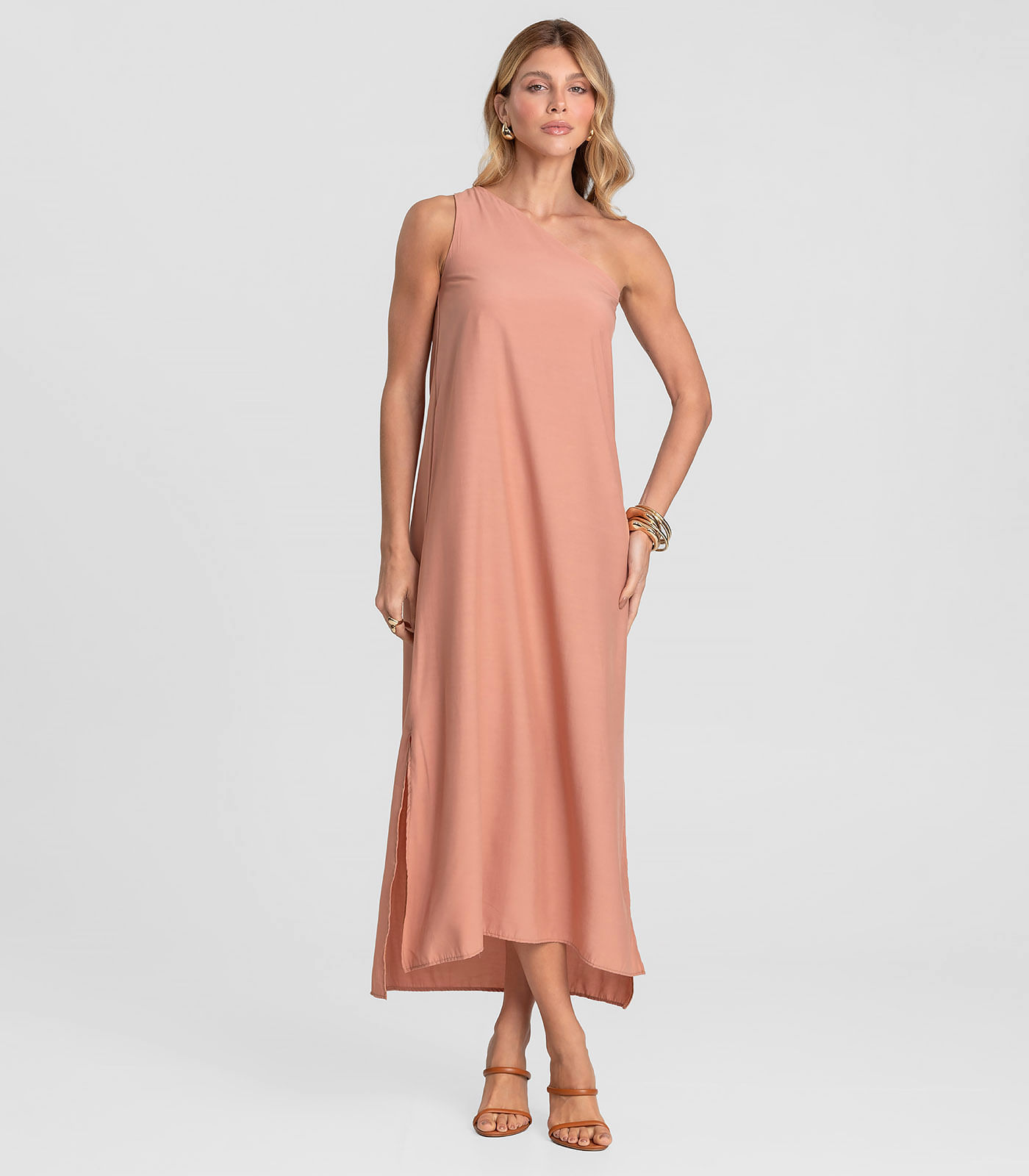 Vestido Midi Em Tecido Viscose Dianna