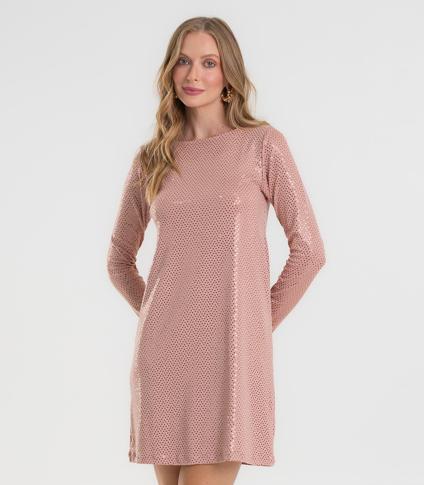 Vestido Manga Longa Feminino Rovitex Unica