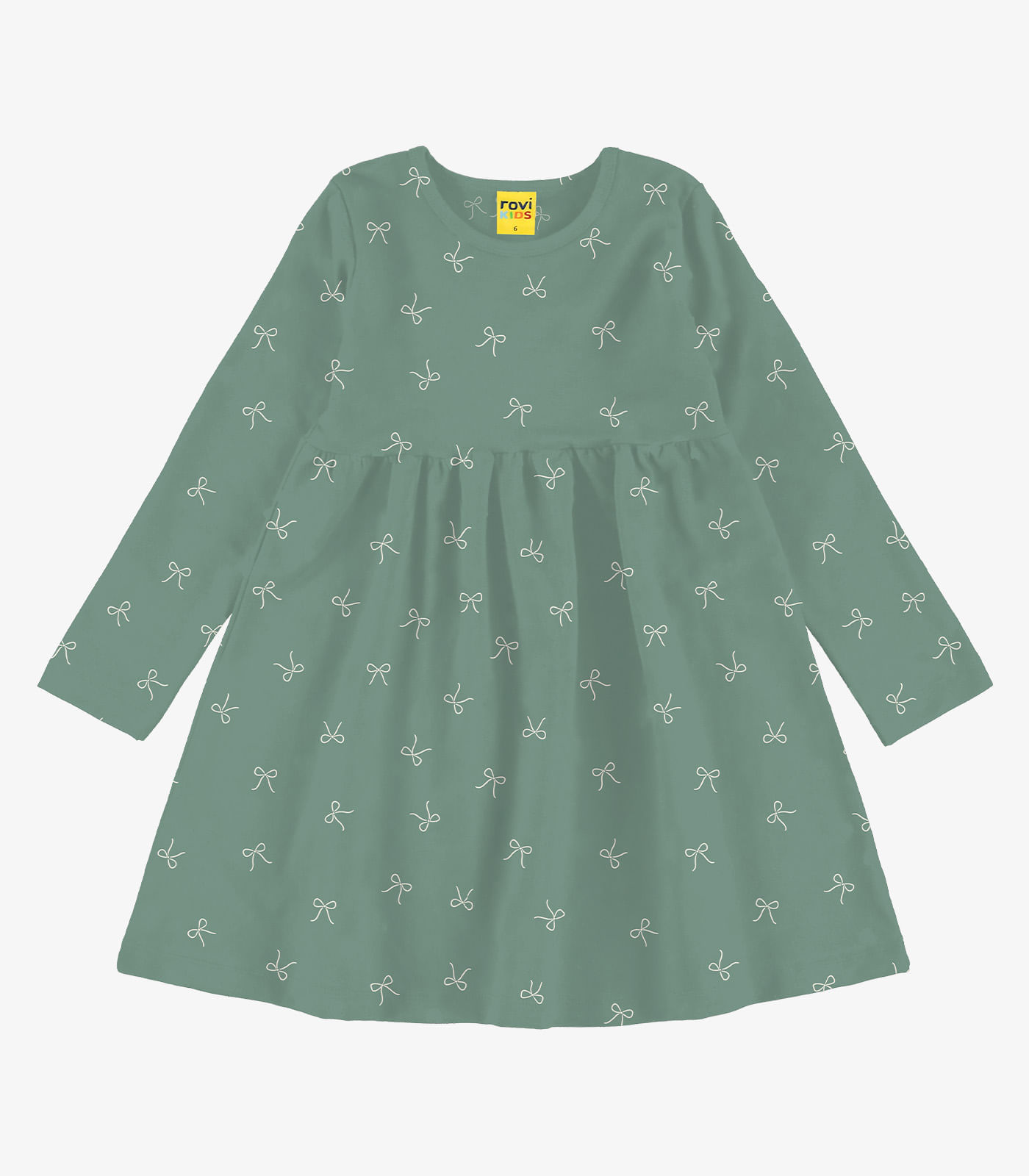 Vestido Manga Longa Infantil Rovi Kids Verde