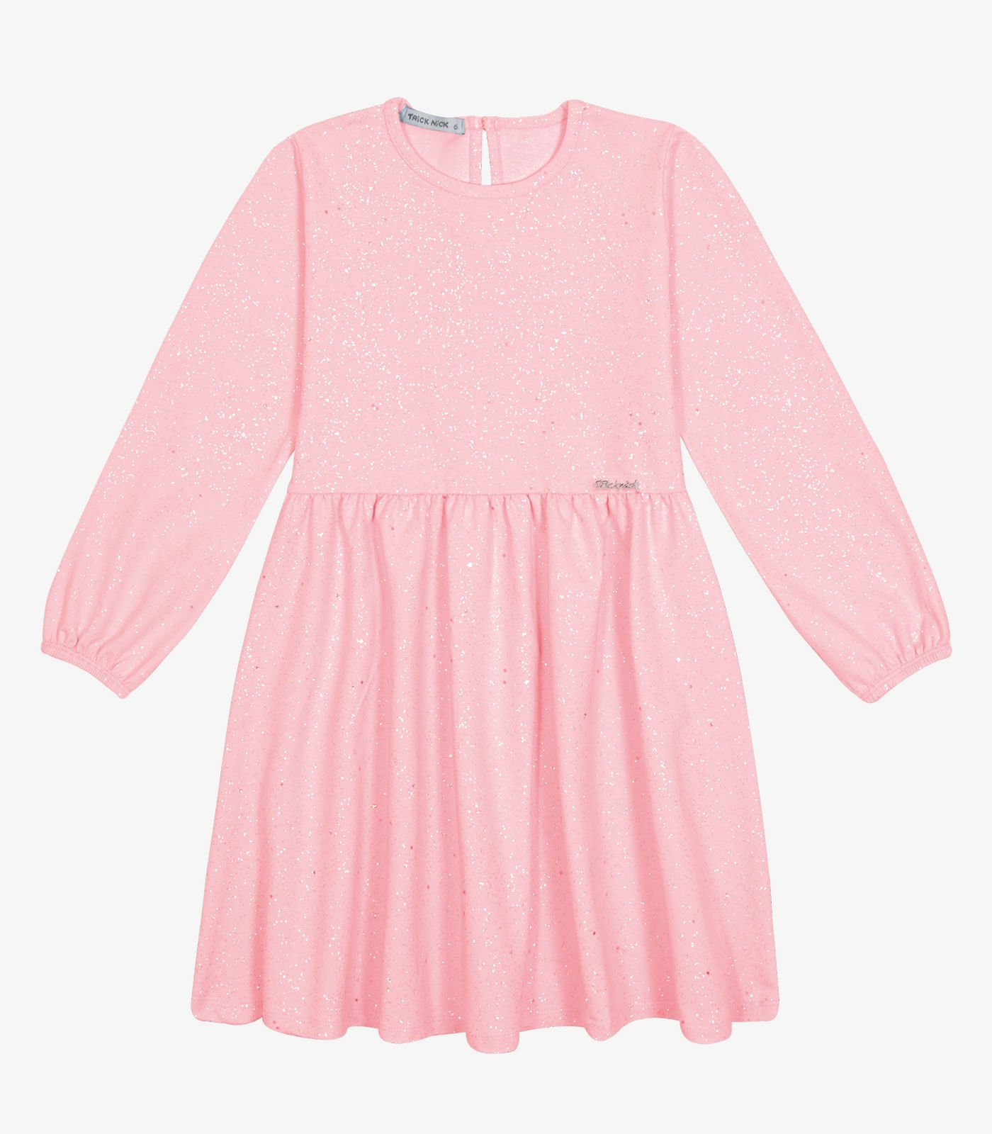 Vestido Manga Longa Feminino Trick Nick Rosa
