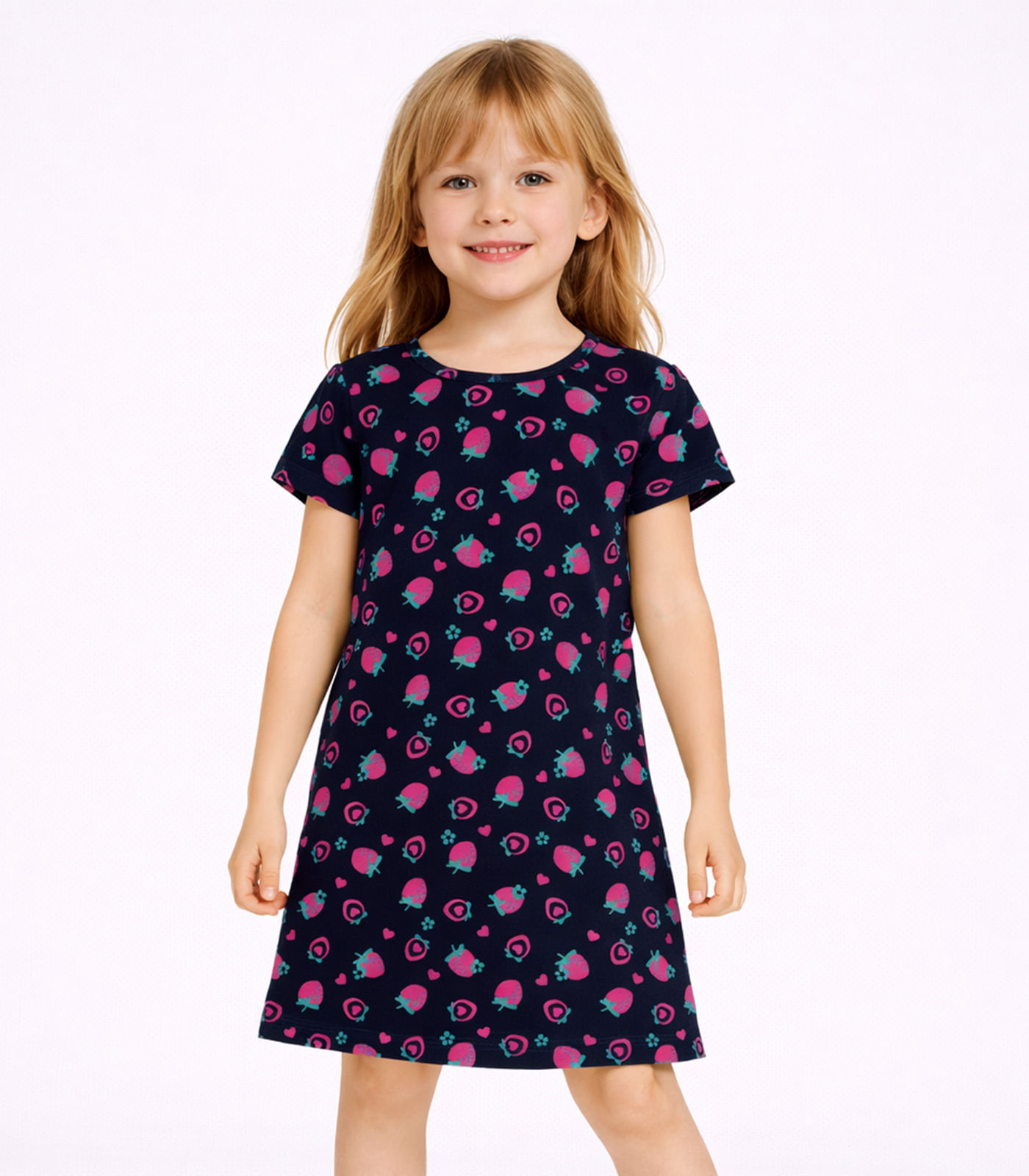 Vestido Infantil Estampado Select Azul