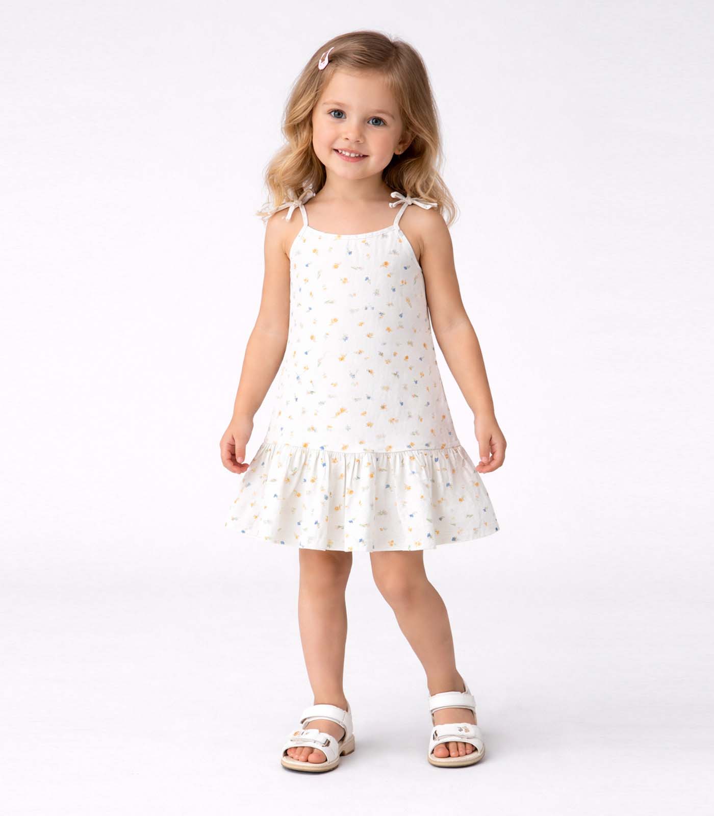 Vestido Infantil Alça Com Laço Nas Pontas Select Azul