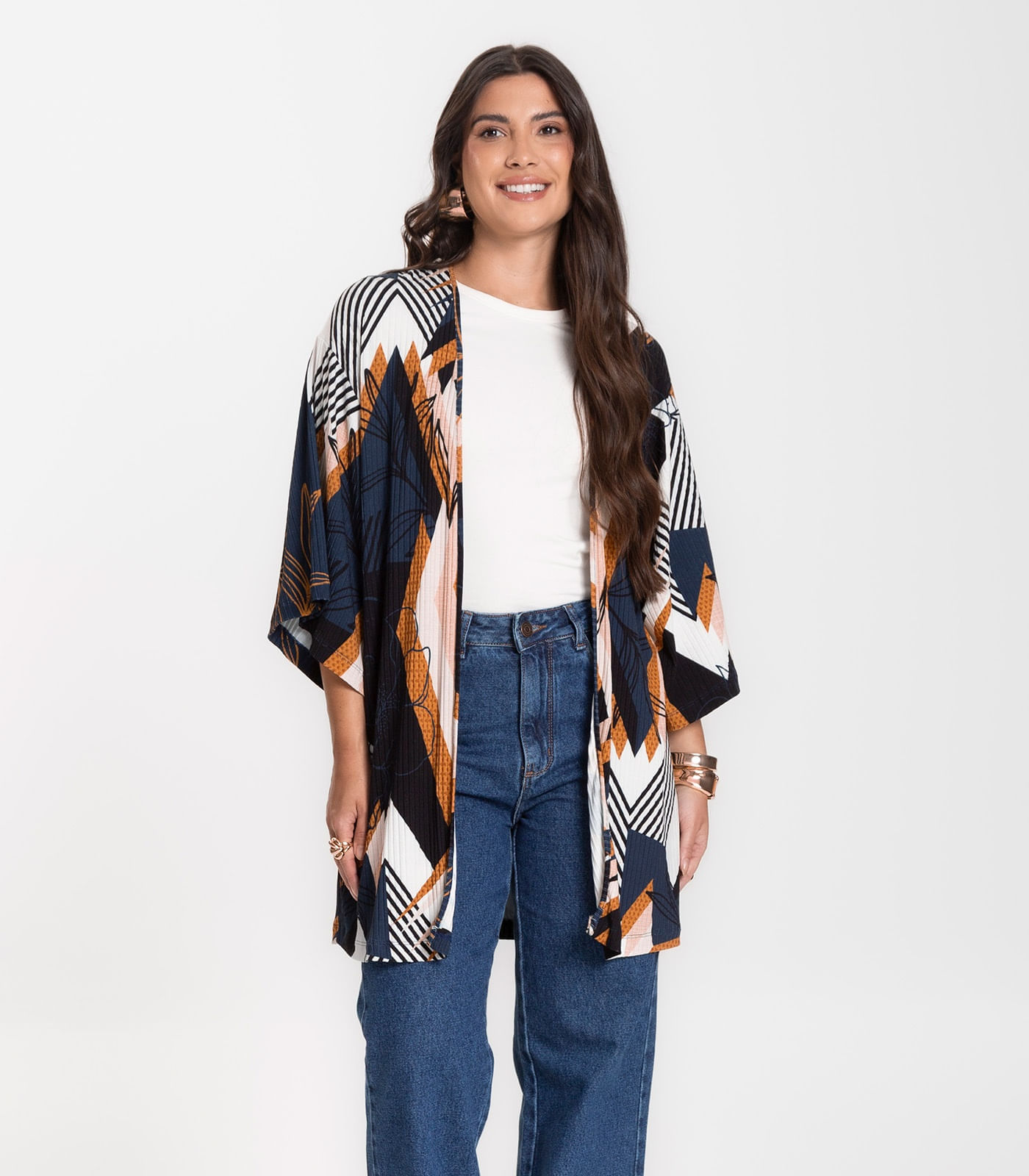 Kimono Feminino Infinita Cor Azul