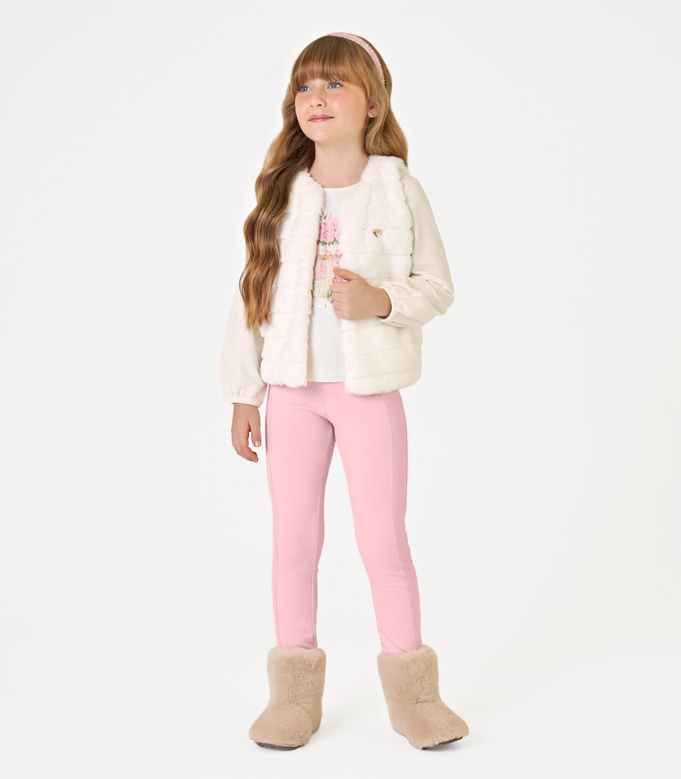 Conjunto Blusa com Legging Trick Nick Bege