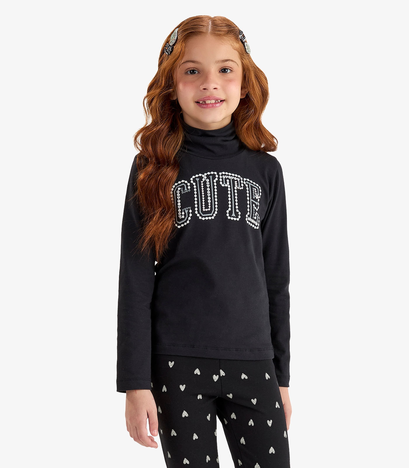 Blusa Manga Longa em Cotton Rovi Kids Preto