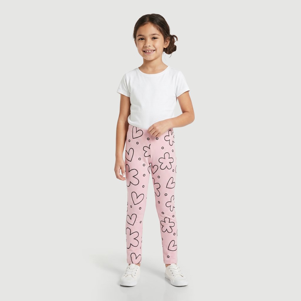 Calça Infantil Legging Glitter Rosa