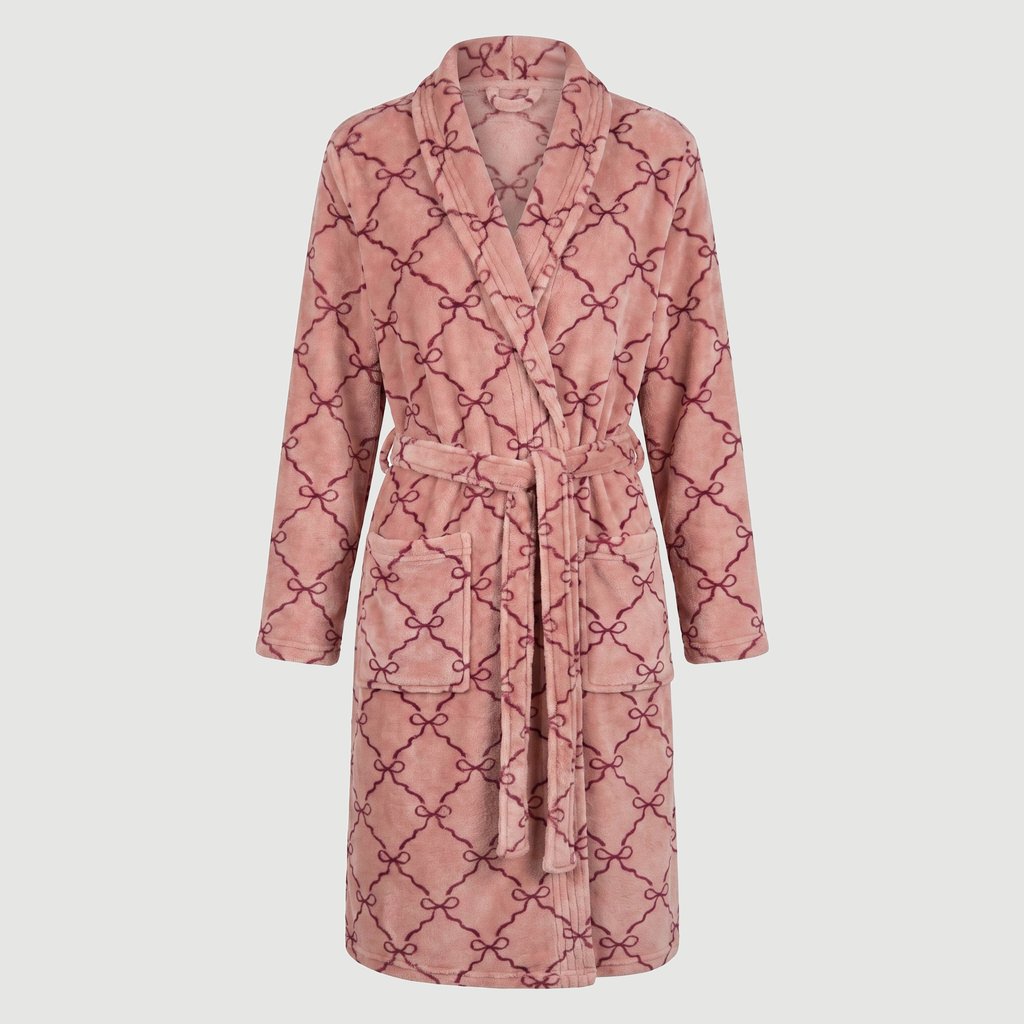 Roupão Microfibra Feminino Laços com Bolso M