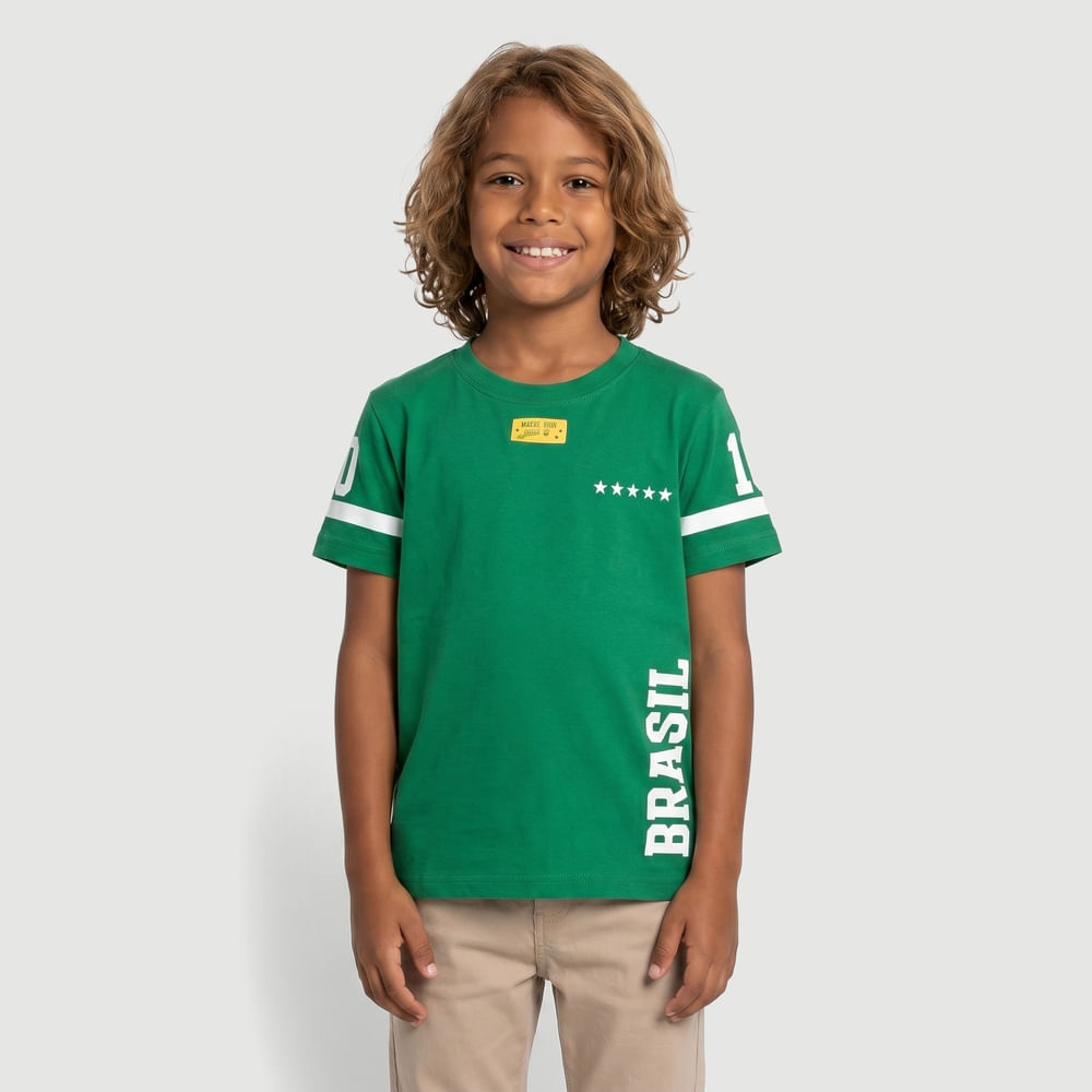 Camiseta Infantil Menino – Copa Brasil 10 Verde