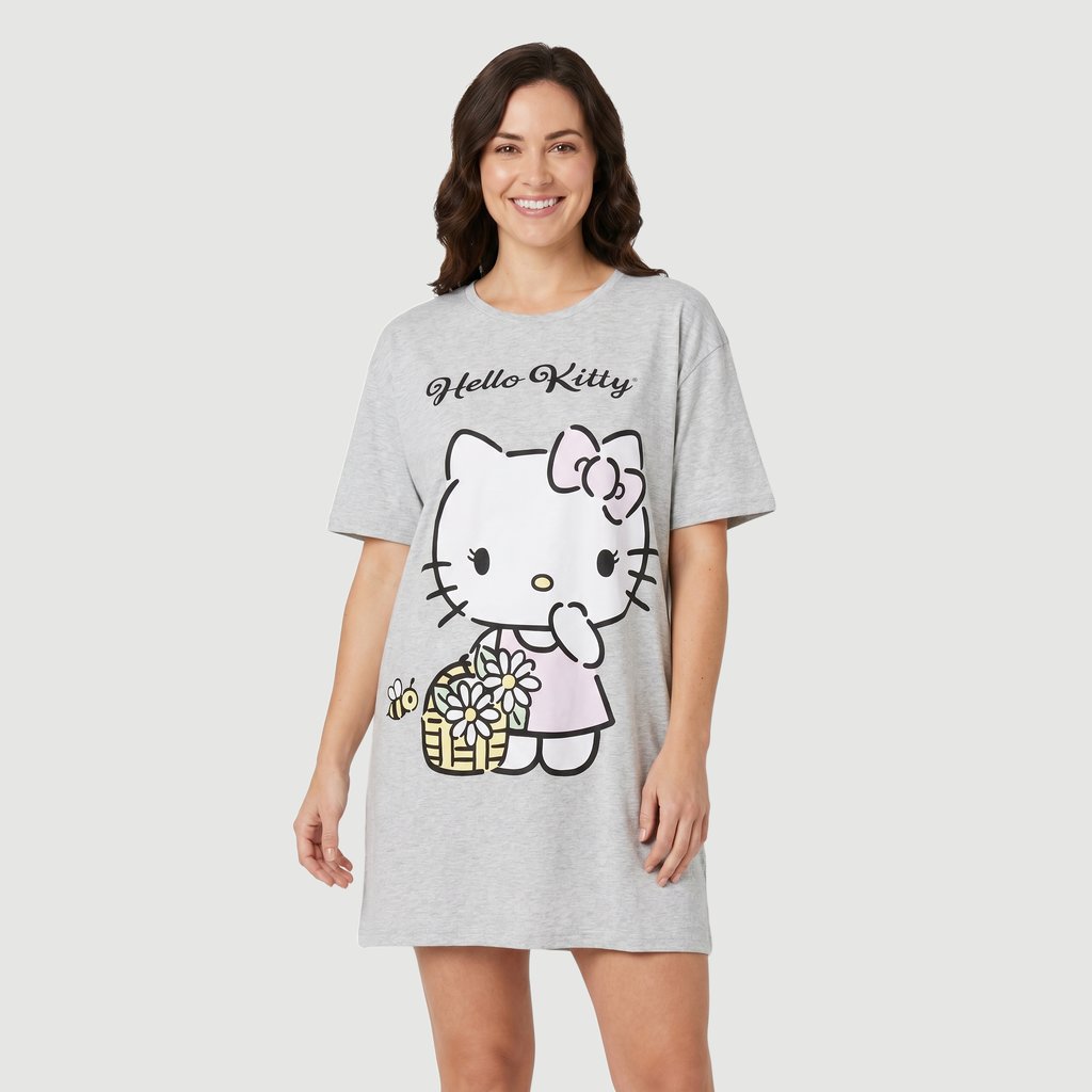 Camisola Feminina Hello Kitty Cinza