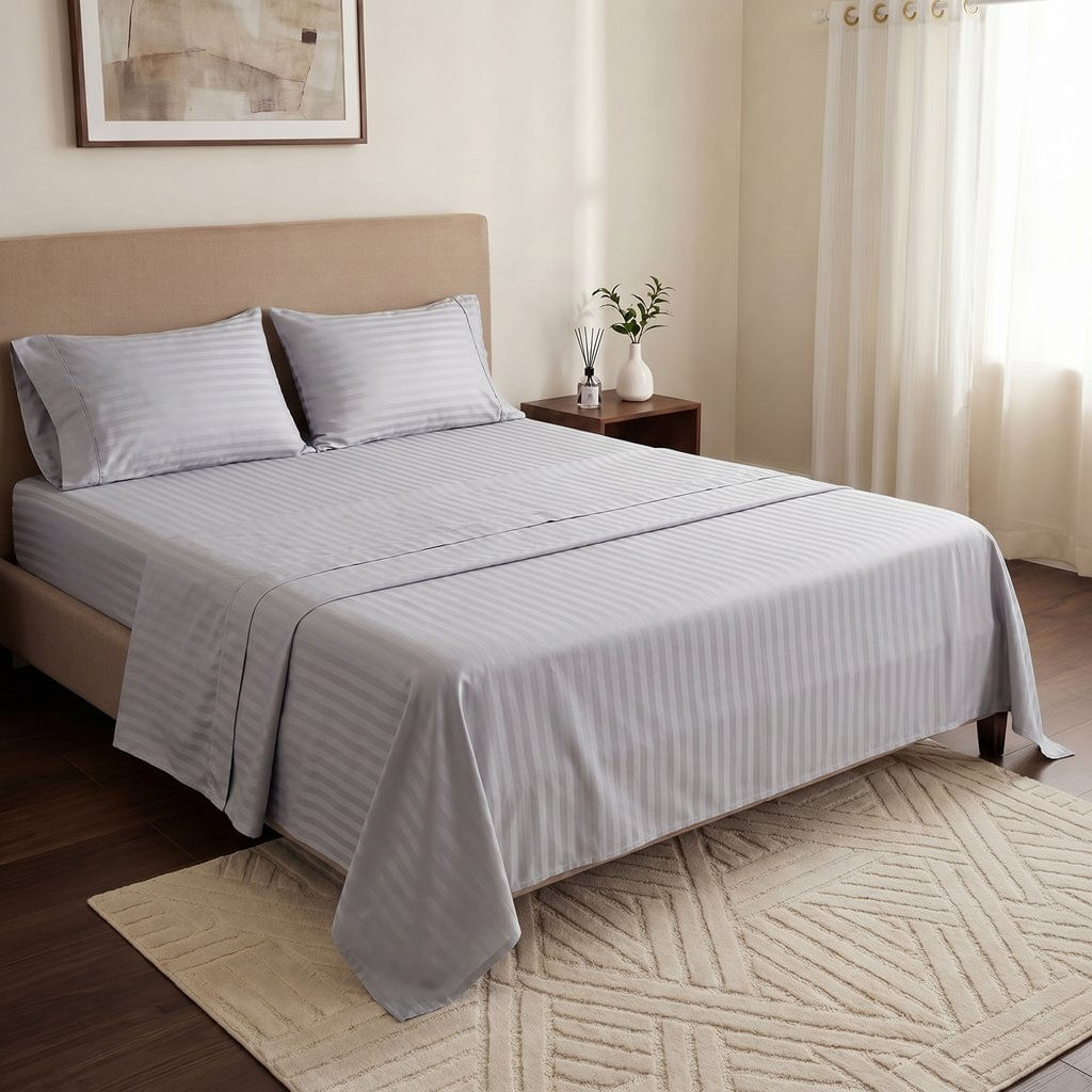 Jogo De Cama Casal 4 Pcs Stripes Khaki Pnb Casa