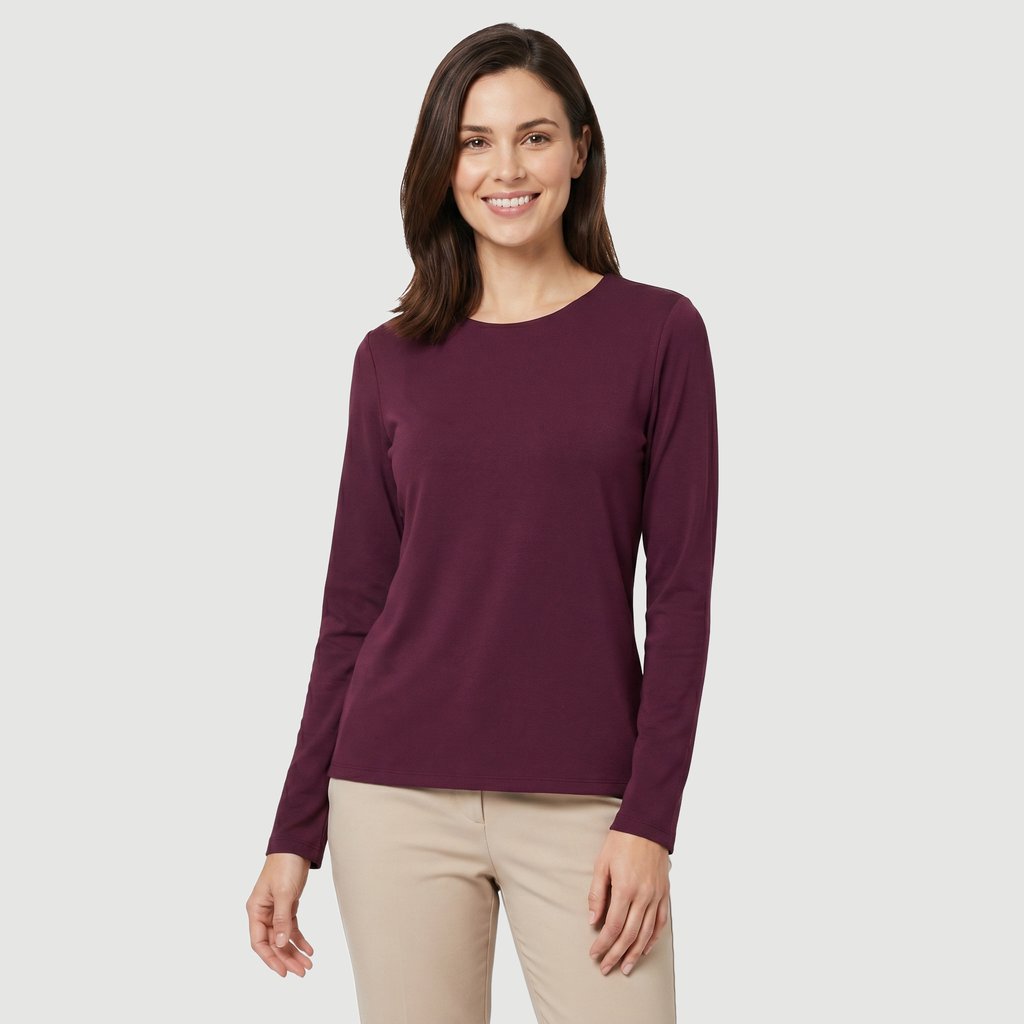 Blusa Manga Longa Urb Prd Urbano Pantone 192118 Tcx Liso Clau Manga Longa Vinho