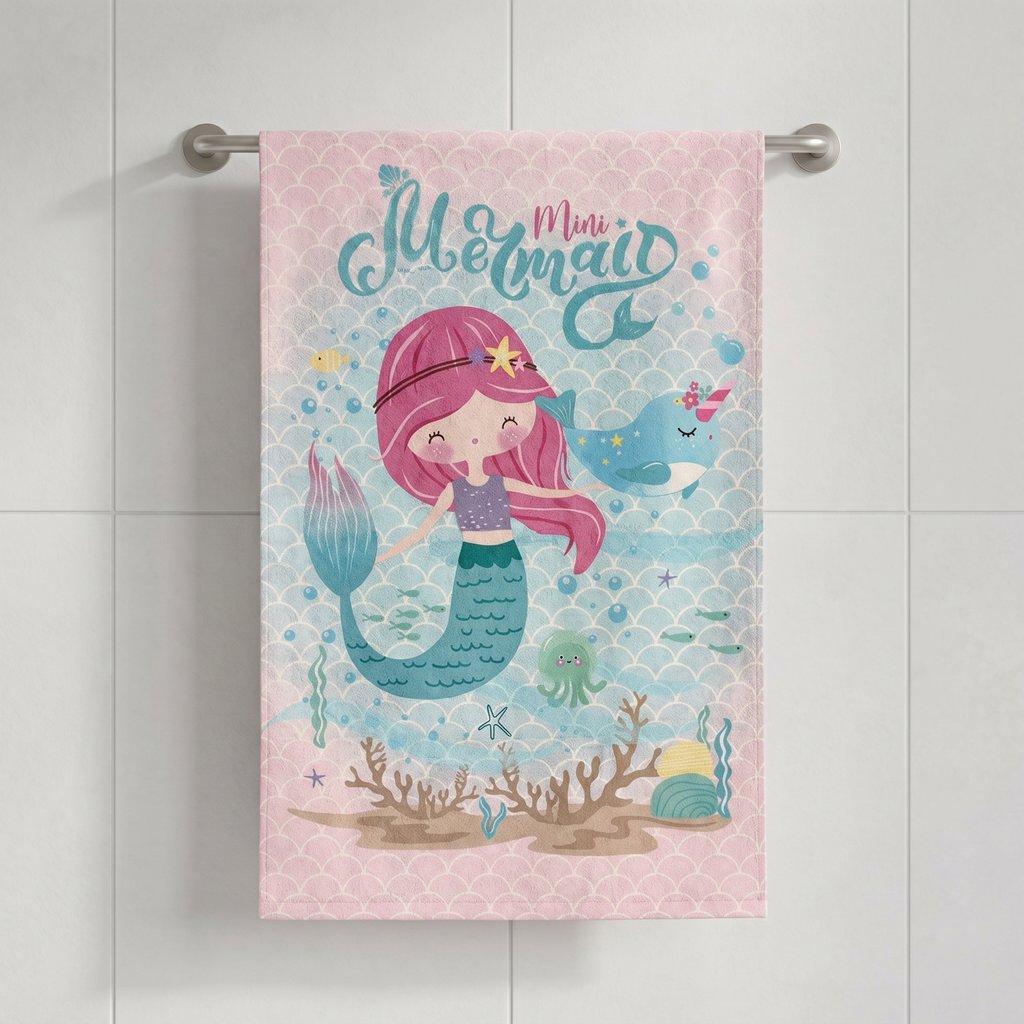 Toalha De Banho Infantil Sereia