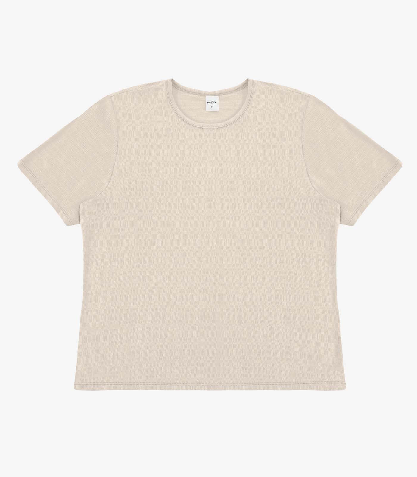 Blusa Feminina Básica Visco Maquinetada Rovitex Bege