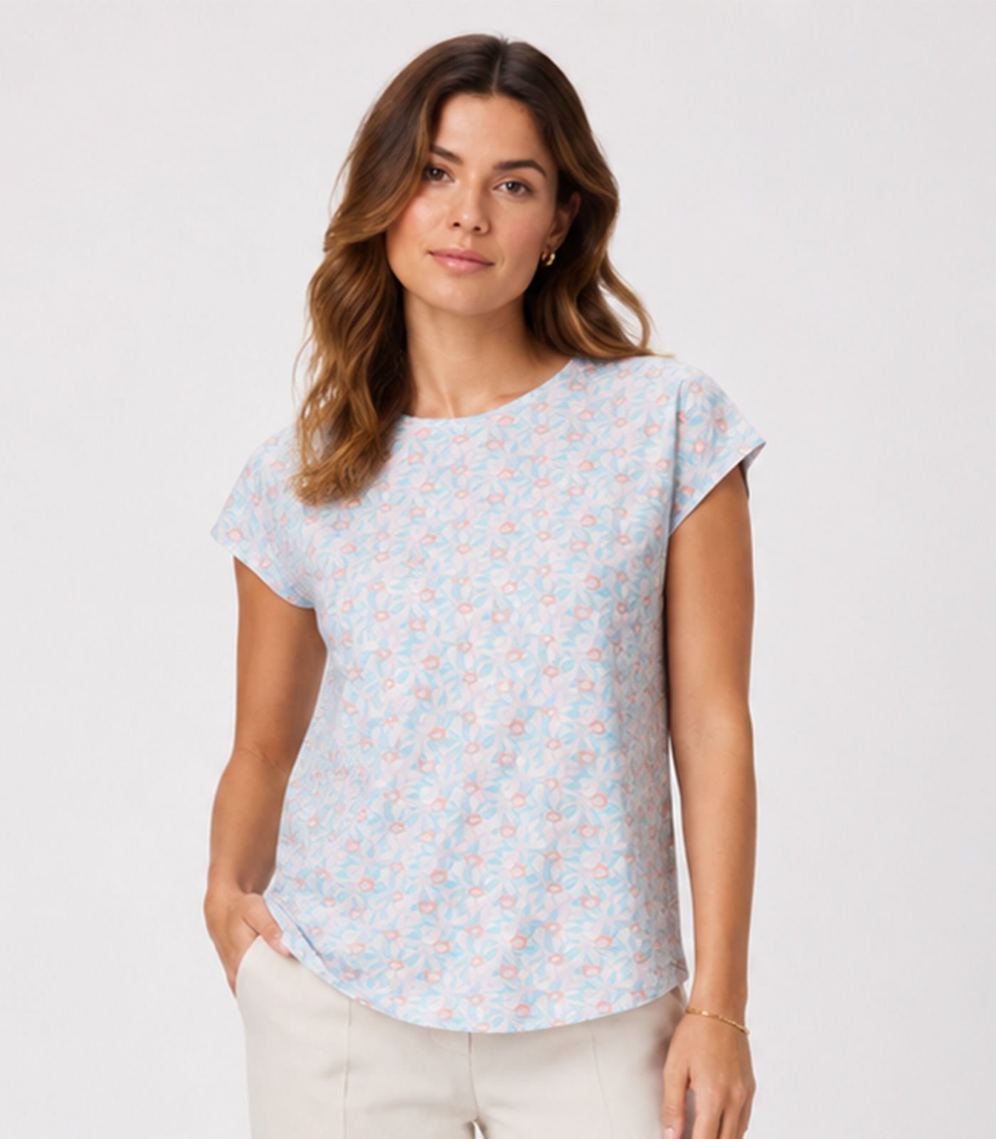 Blusa Feminina Estampada Rovitex Rosa