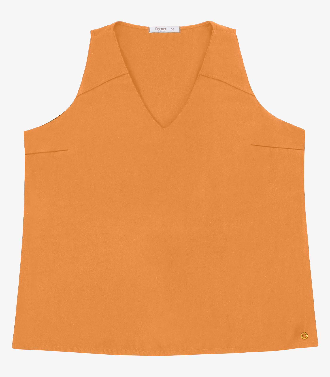 Regata Feminina Decote V Secret Glam Marrom