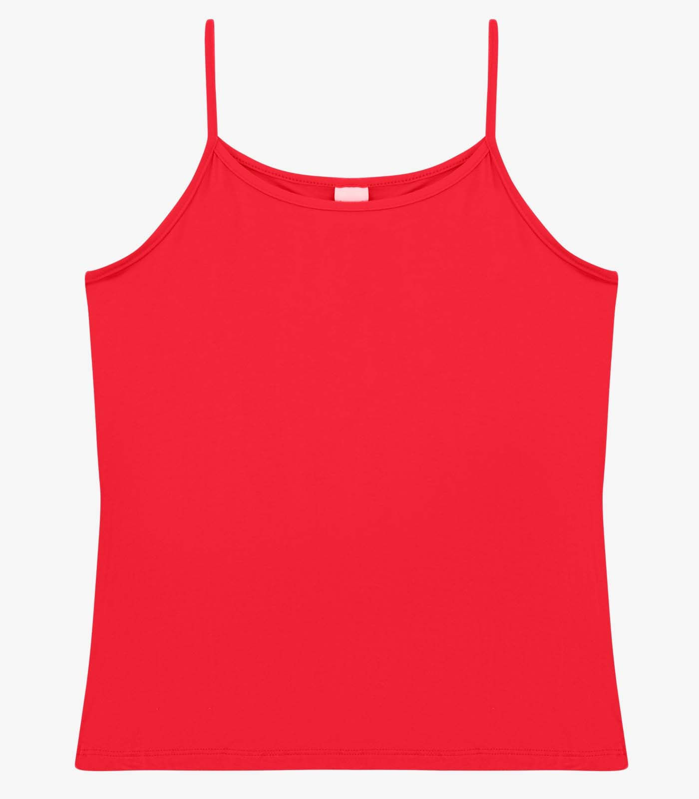 Blusa de Alça Feminina Viscotorcion Básica Rovitex Vermelho