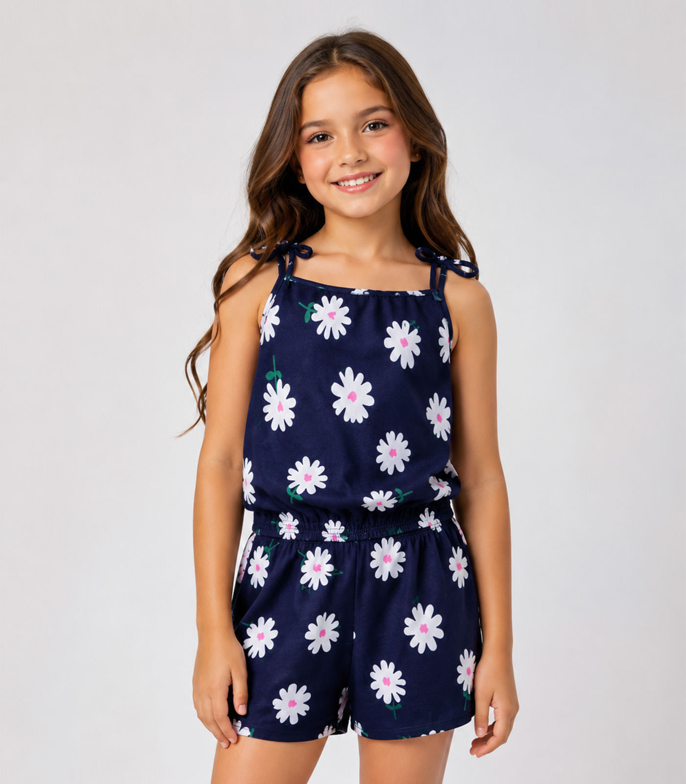 Conjunto Infantil Blusa de Alça e Short Select Azul