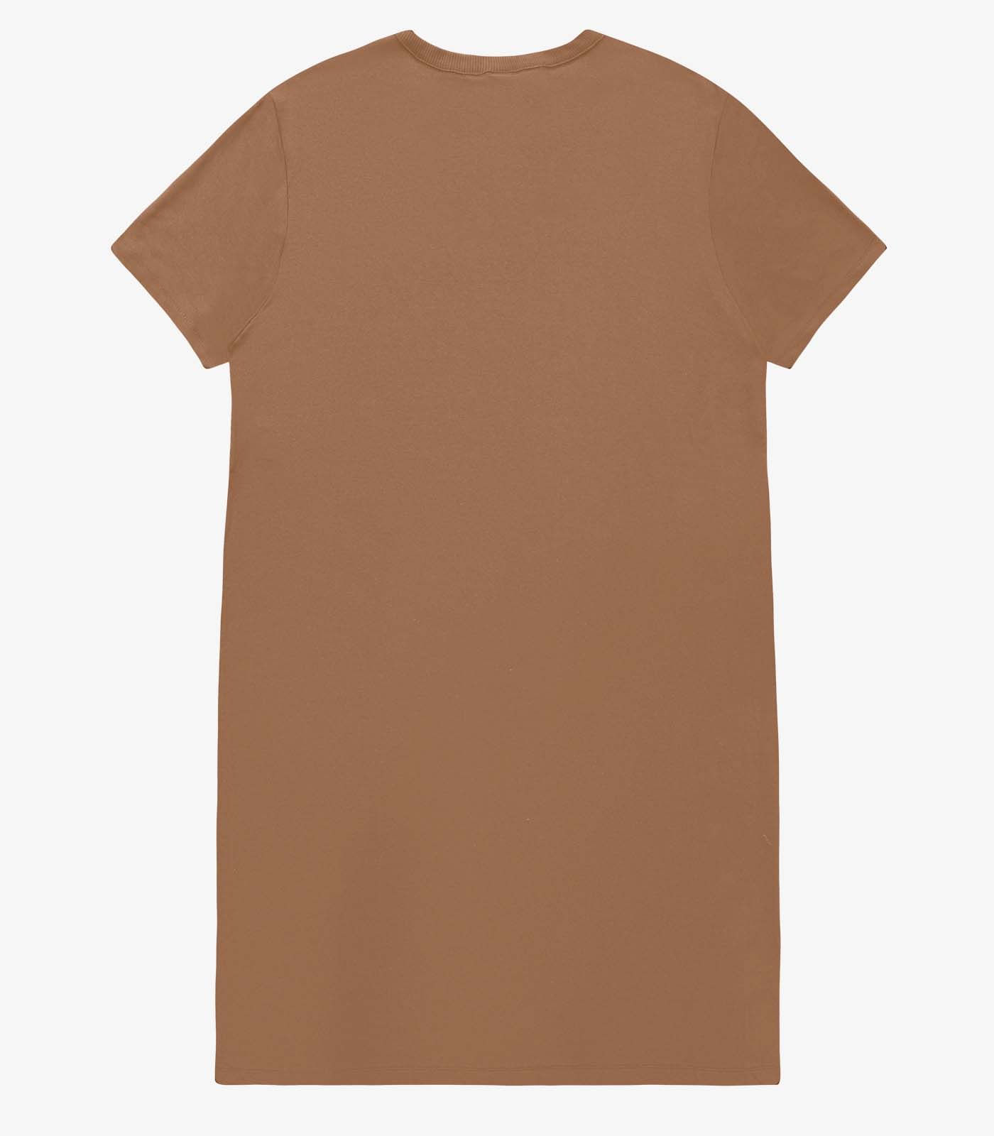 Vestido Feminino Curto Molecotton Viscose Rovitex Marrom