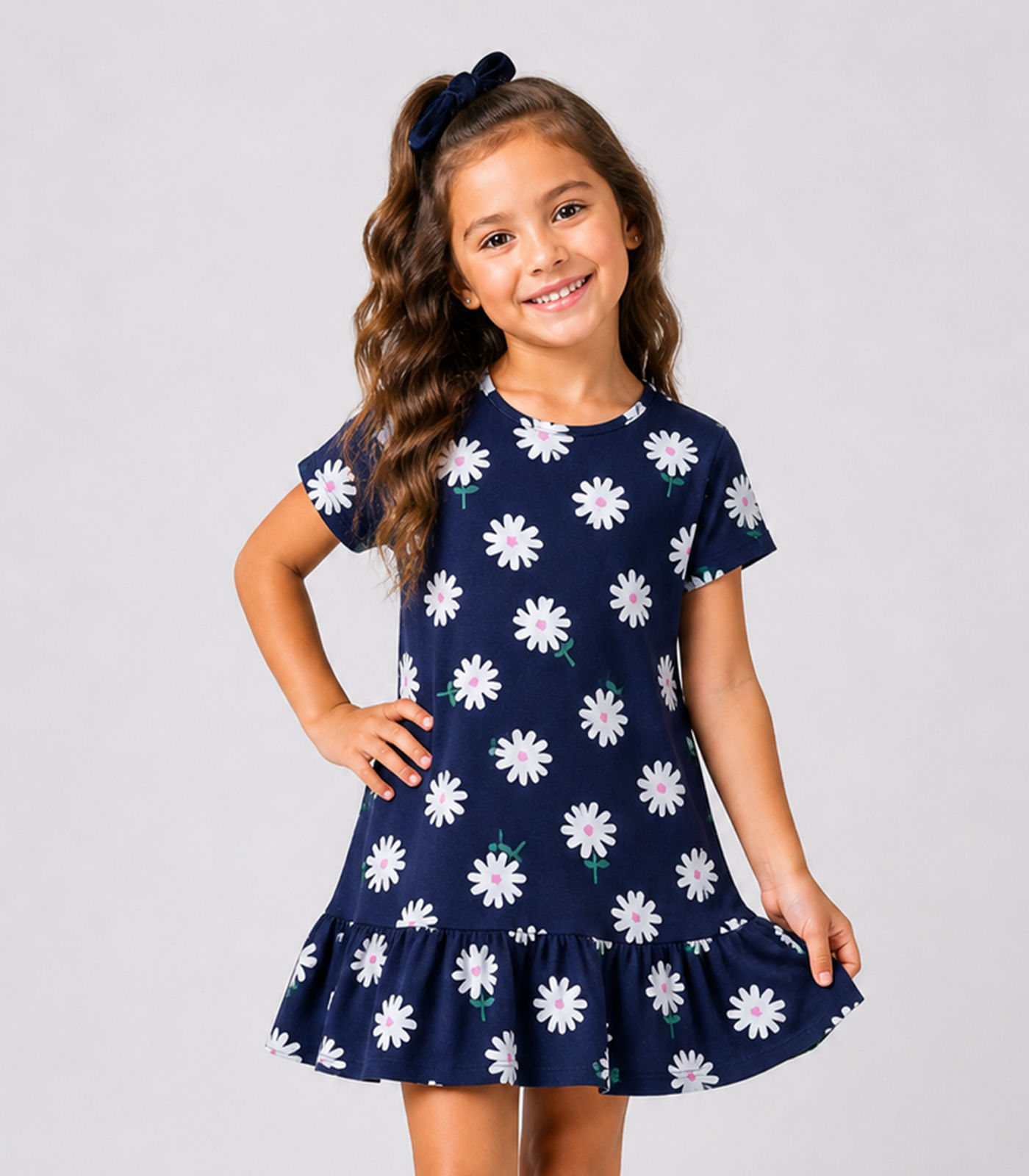 Vestido Infantil Feminino Estampado Select Azul