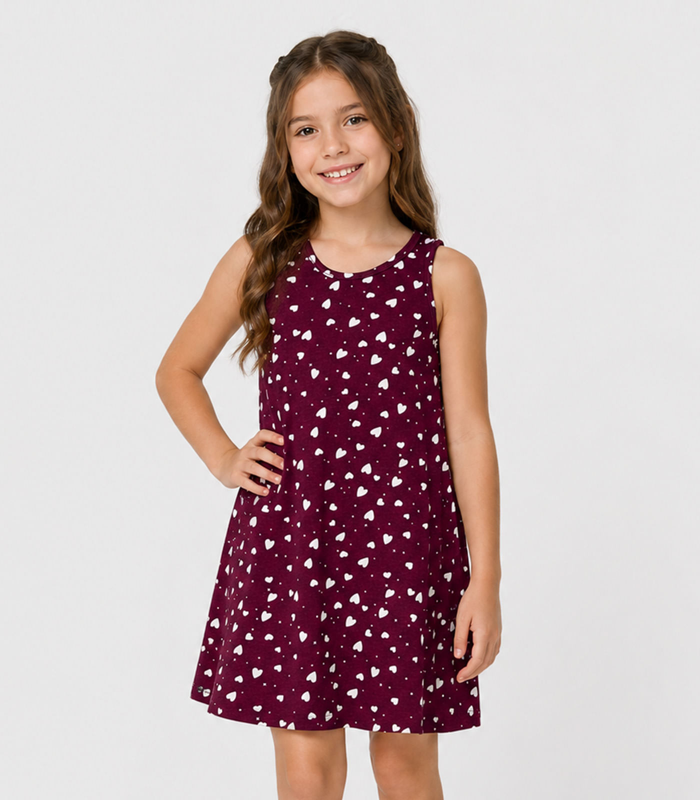 Vestido Infantil Feminino Estampado Select Vermelho