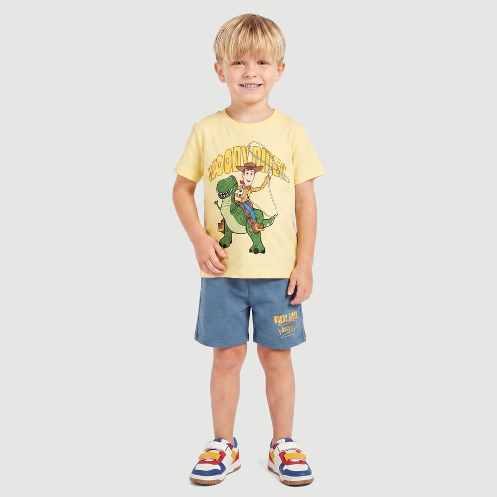 Conjunto Disney Toy Story Woody E Rex Amarelo