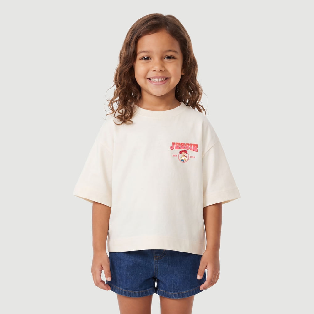 Blusa Manga Curta Disney Off White - Toy Story