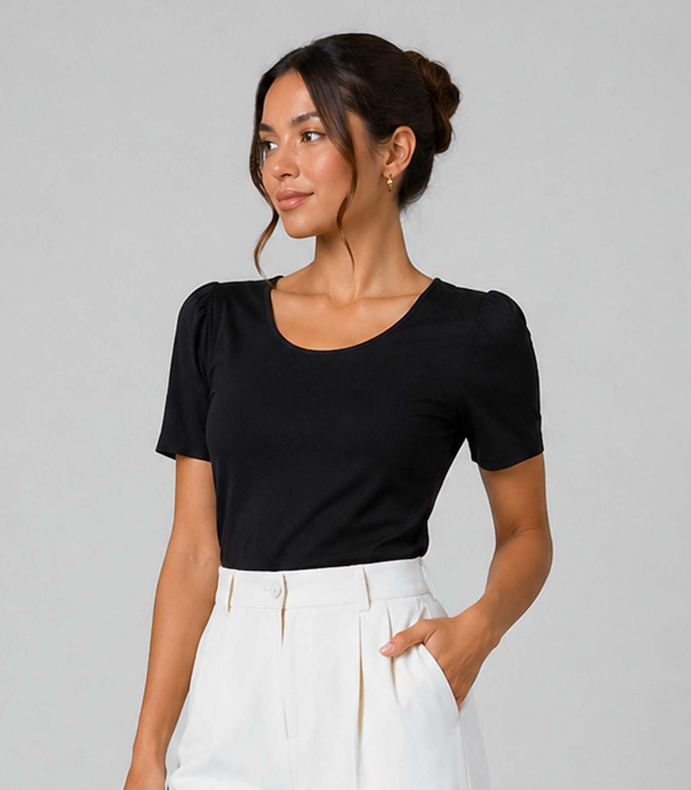 Blusa Feminina Em Malha Langui Infinita Cor Preto