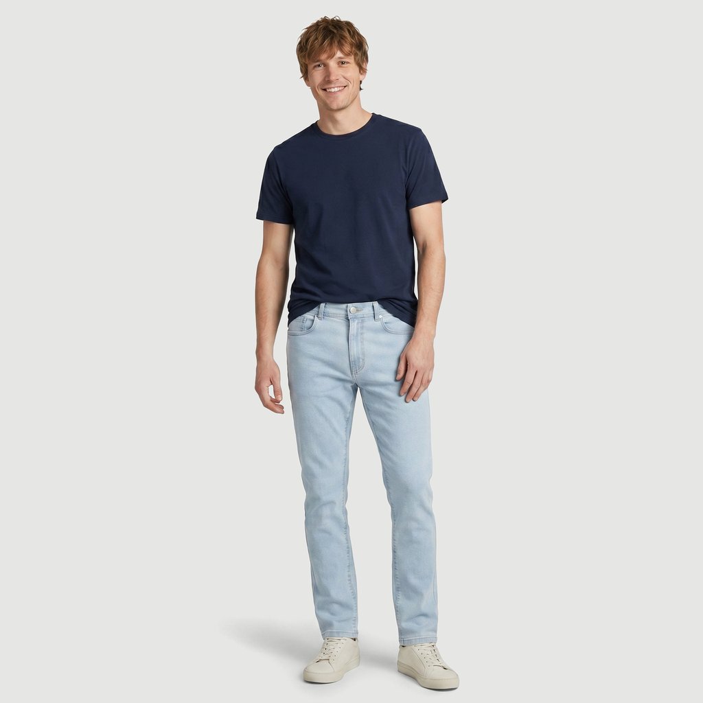 Calça Skinny Masculina em Algodão com Elastano Jeans Ink