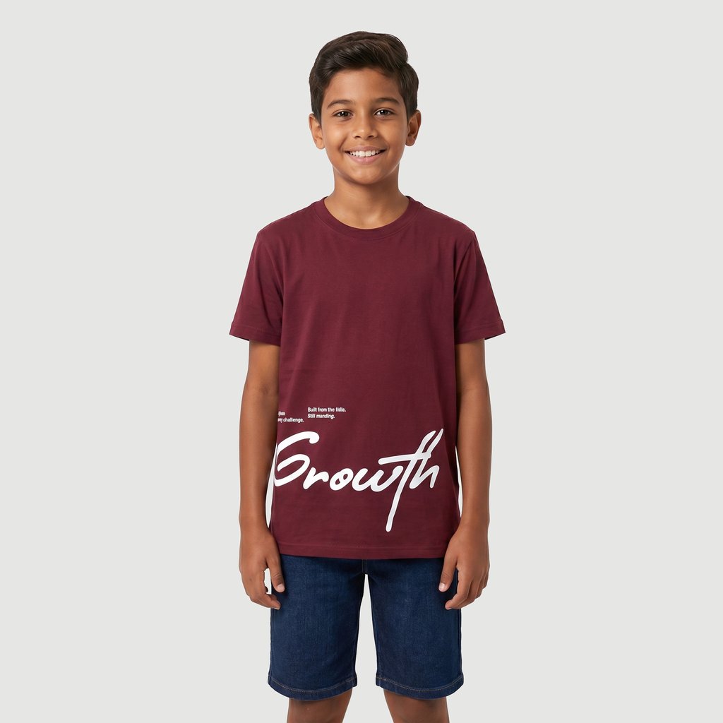 Camiseta Regular Masculina Manga Curta Estampado em Algodão Vermelho Yeapp