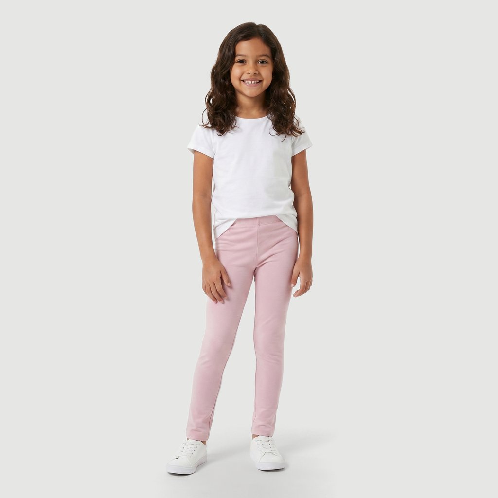 Calça Legging Feminina em Algodão Rosa Yeapp