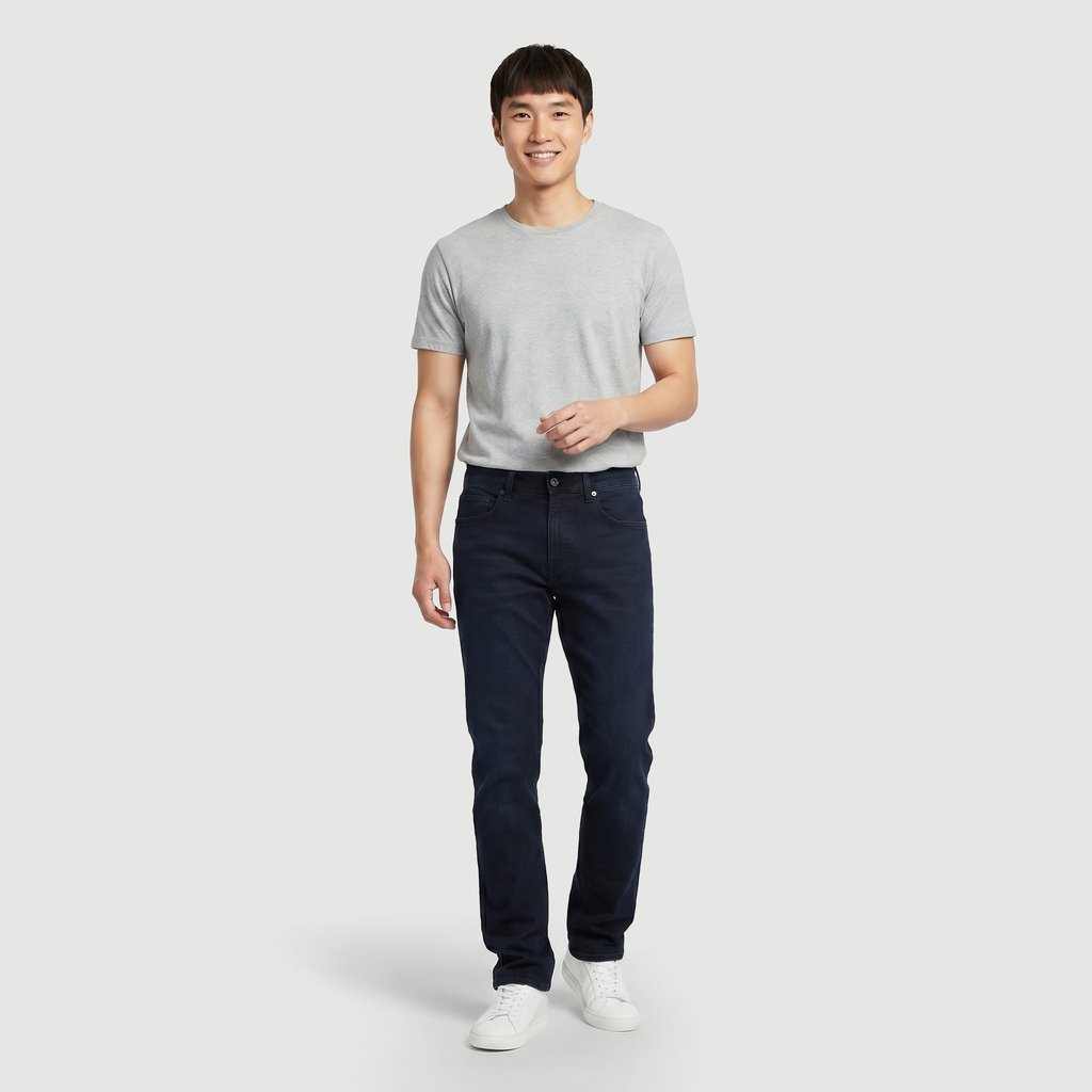 Calça Slim Masculina em Algodão com Elastano Jeans Ink