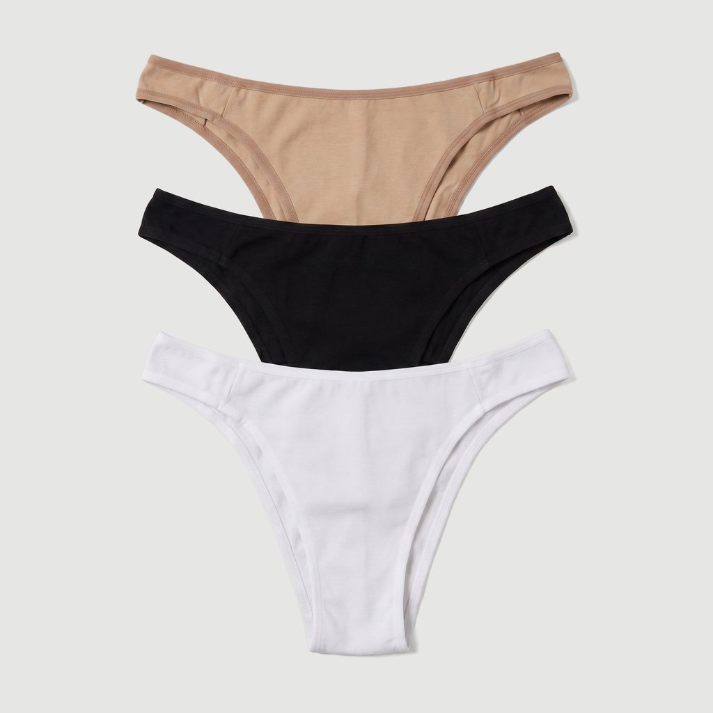 Kit de Calcinha Biquíni Feminino em Algodão Sortido Delcotton