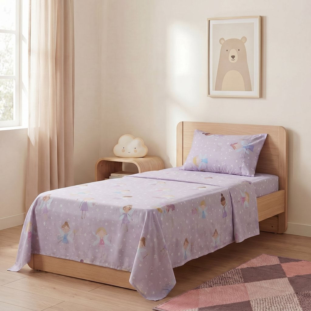 Jogo de Cama Casal Fada em Algodão Estampado Pernambucanas Infantil