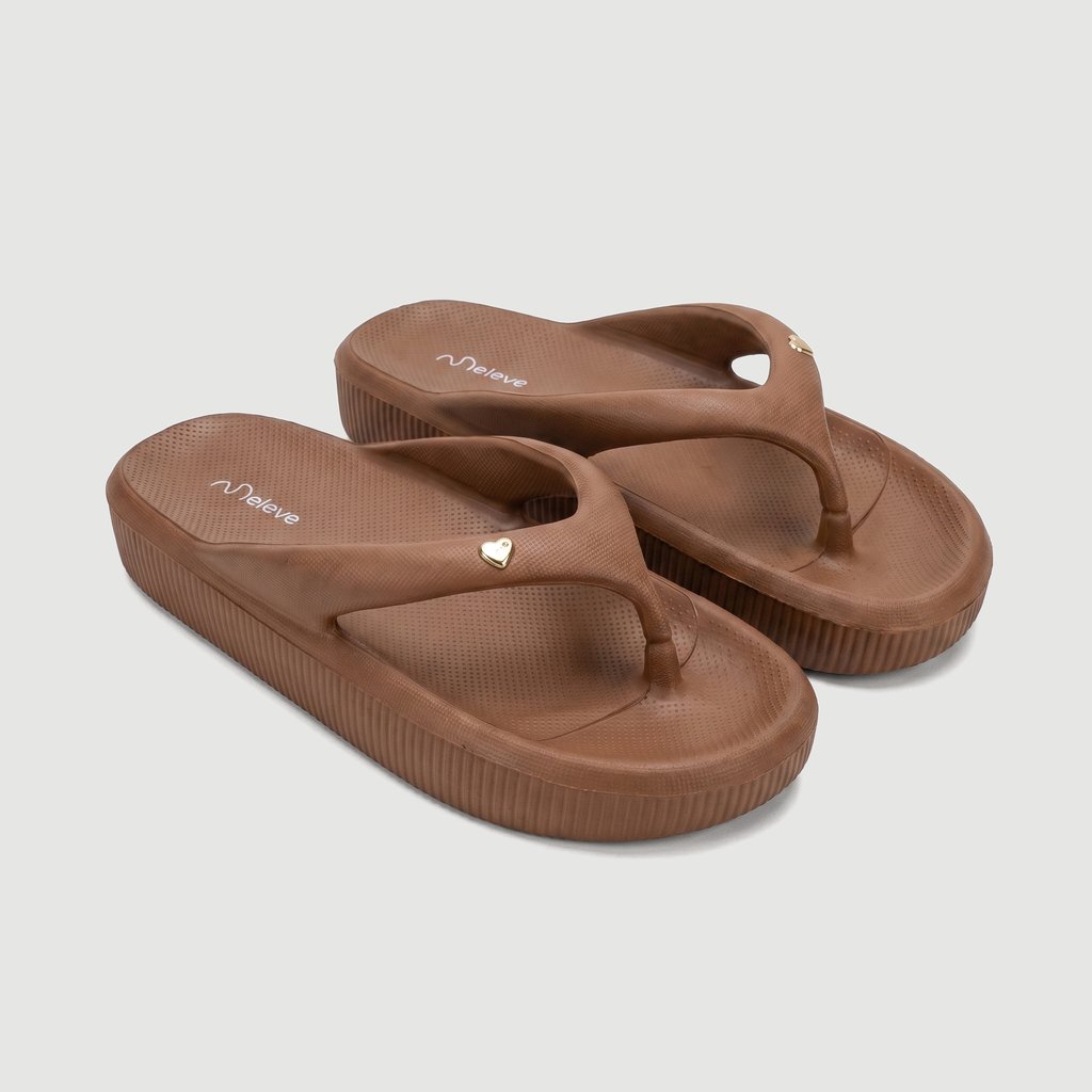 Chinelo Feminino em PVC Marrom