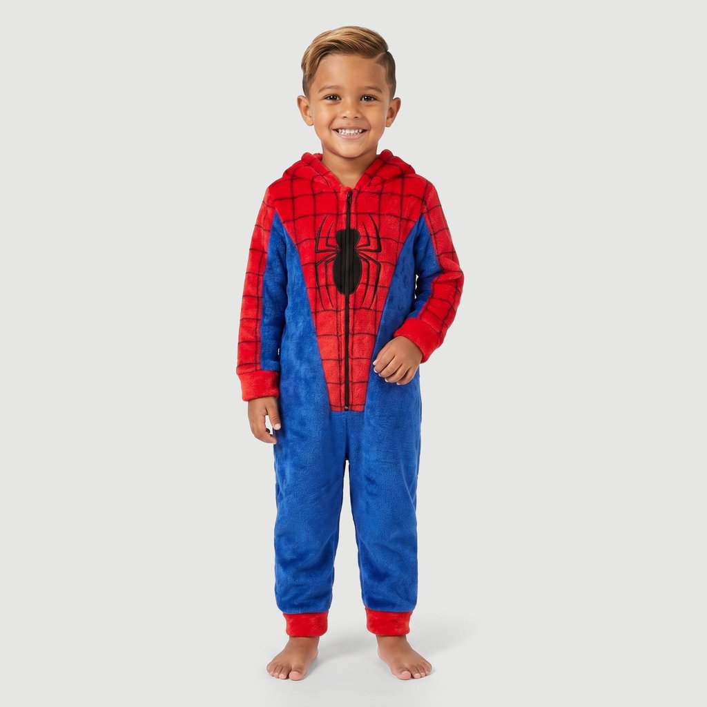 Pijama Manga Longa Infantil em Algodão Vermelho Marvel
